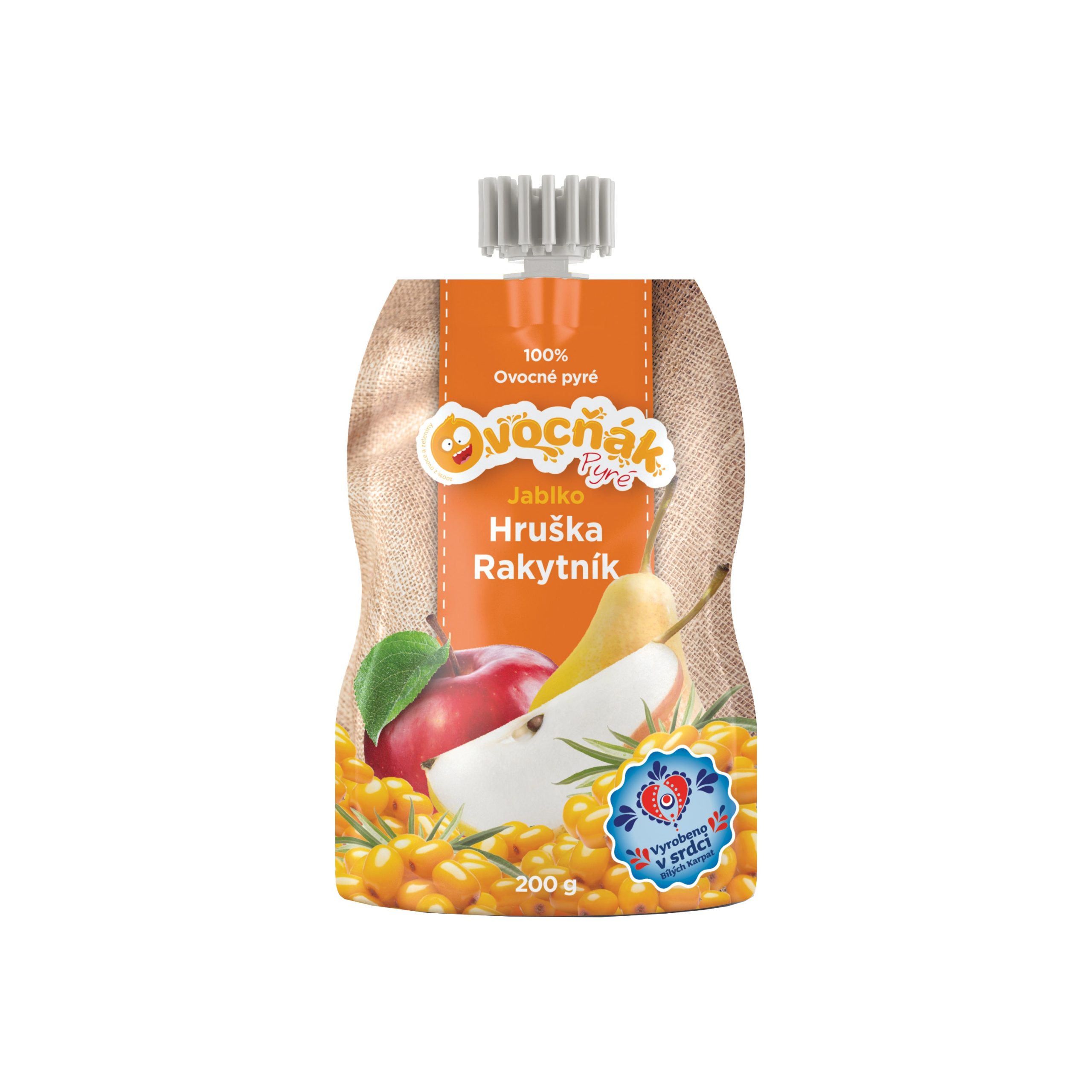 Kapsička jablko-hruška-rakytník 200 g   OVOCŇÁK Kapsička jablko-hruška-rakytník 200 g   OVOCŇÁK