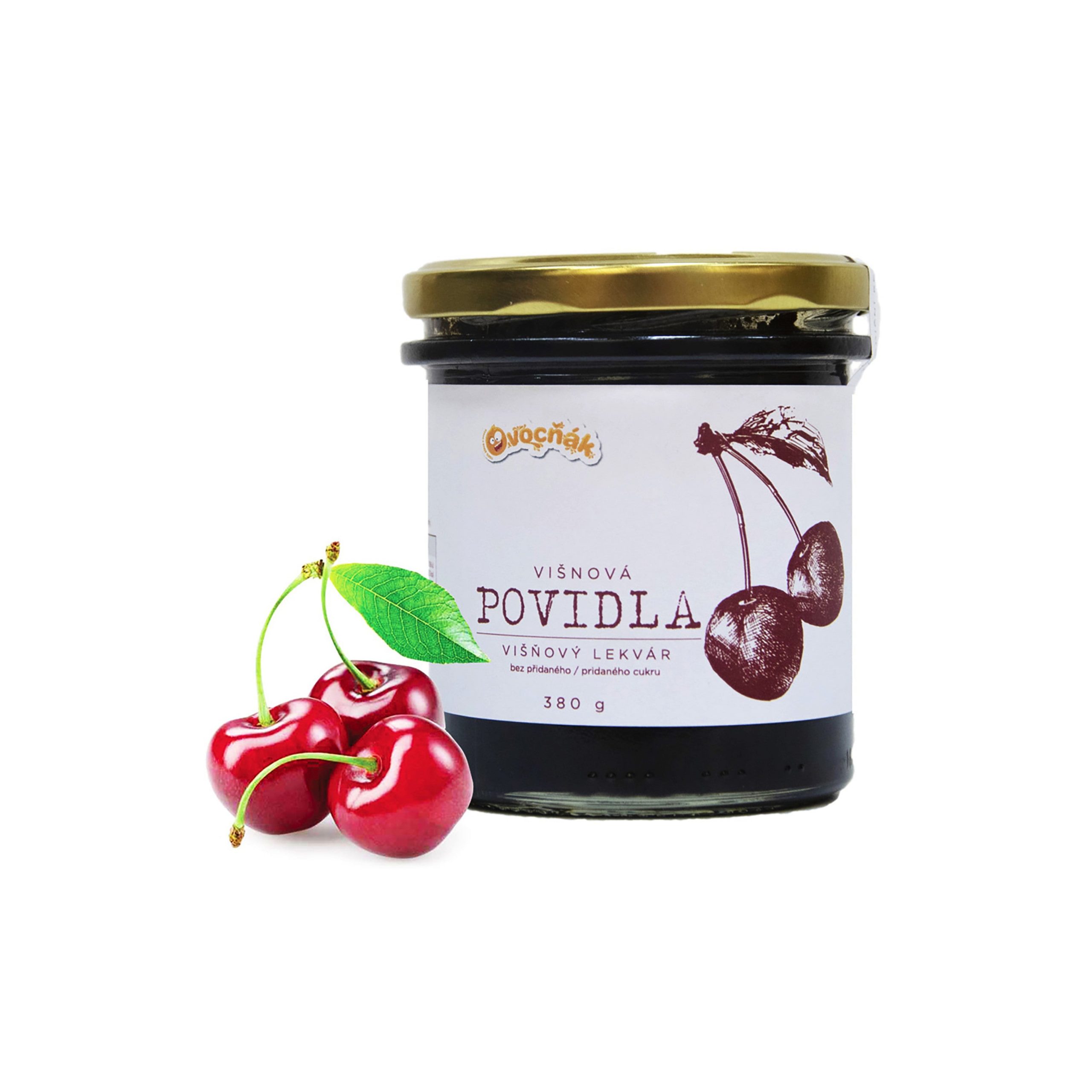 Povidla višňová neslazená 380 g   OVOCŇÁK Povidla višňová neslazená 380 g   OVOCŇÁK