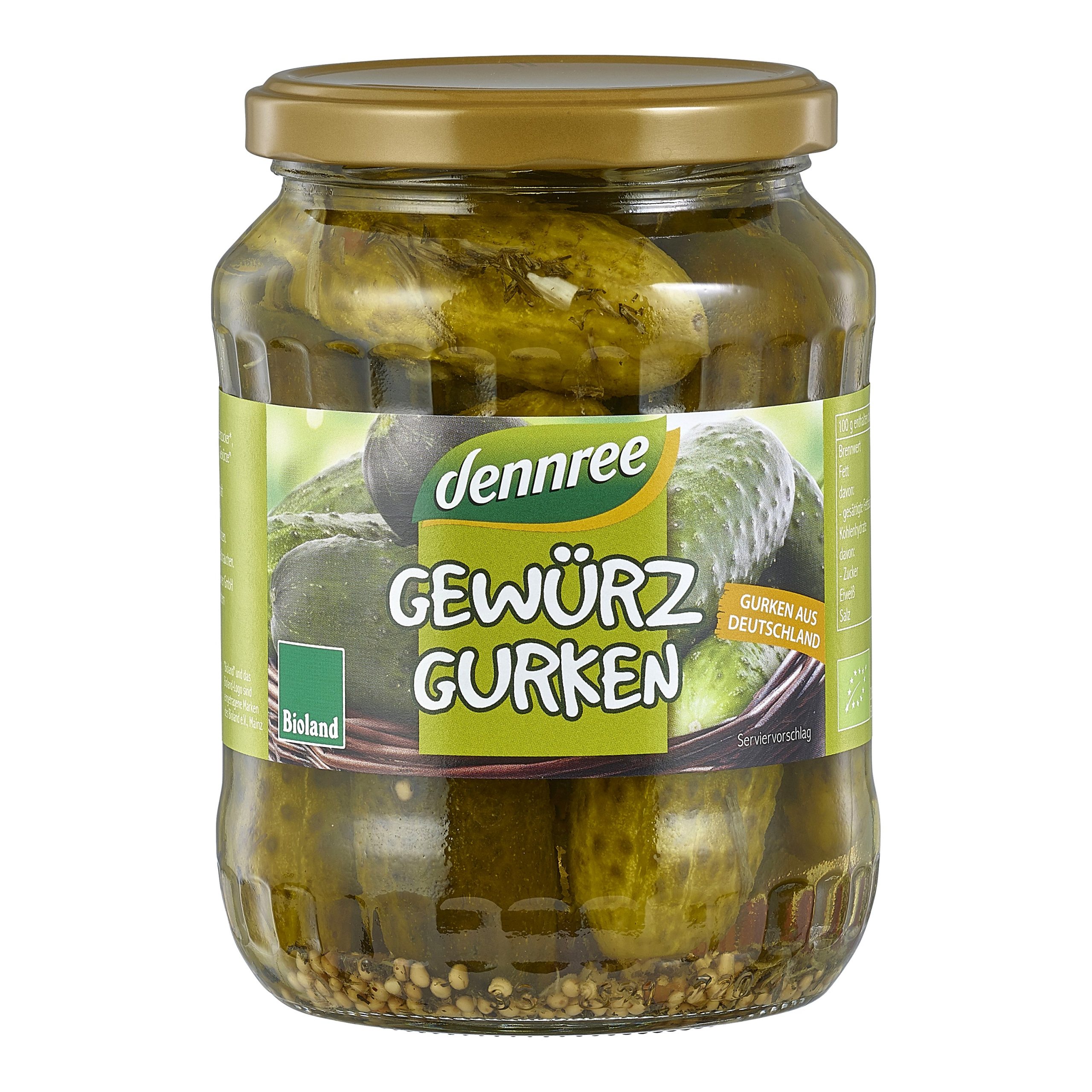 Okurky nakládané 670 g BIO   DENNREE Okurky nakládané 670 g BIO   DENNREE