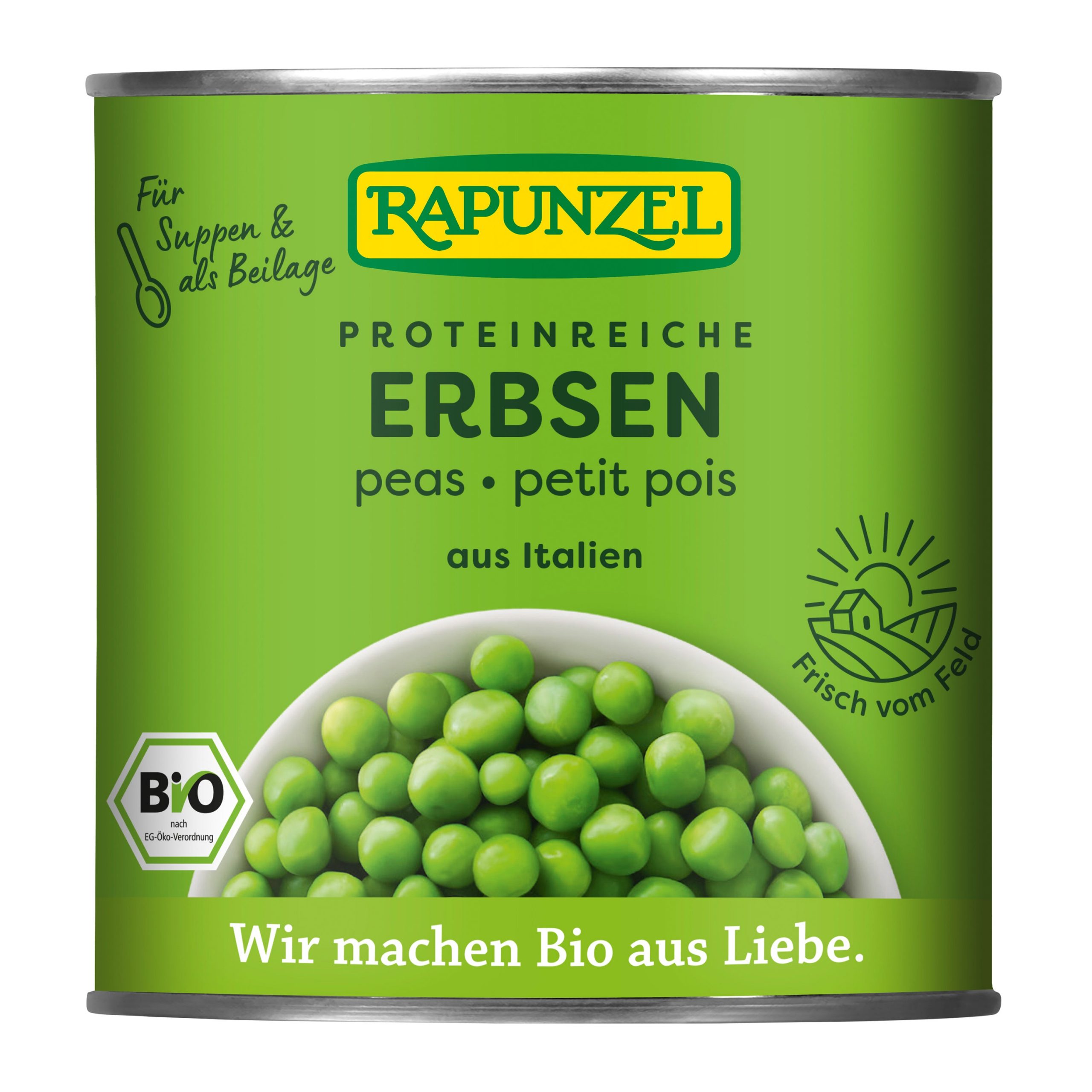 Hrášek sterilovaný 340 g BIO   RAPUNZEL Hrášek sterilovaný 340 g BIO   RAPUNZEL