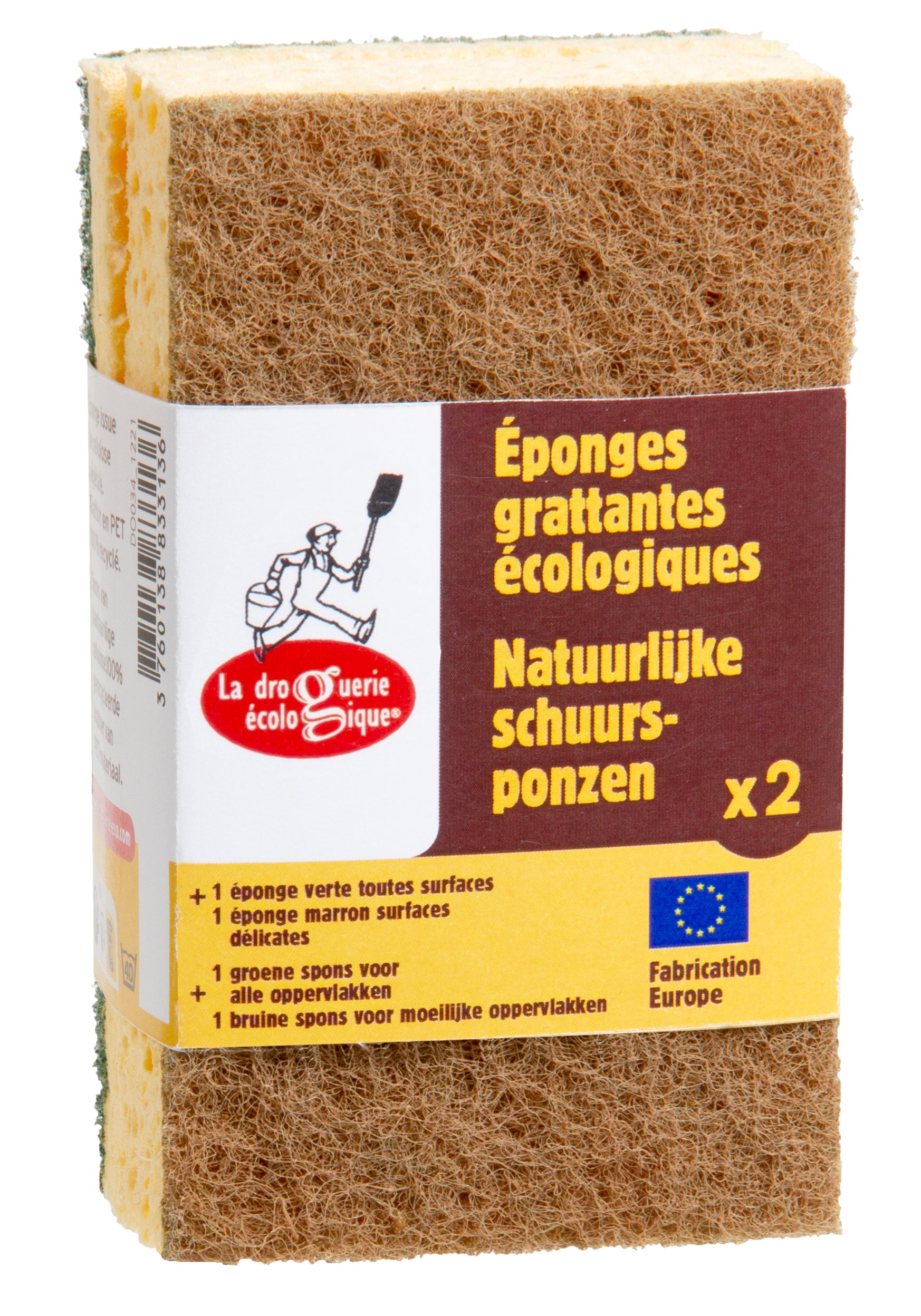 La Droguerie Ecologique by Ecodis Sada houbiček na nádobí – zelená a hnědá (2 ks) – poradí si i s tvrdohlavou špínou La Droguerie Ecologique by Ecodis Sada houbiček na nádobí - zelená a hnědá (2 ks) - poradí si i s tvrdohlavou špínou