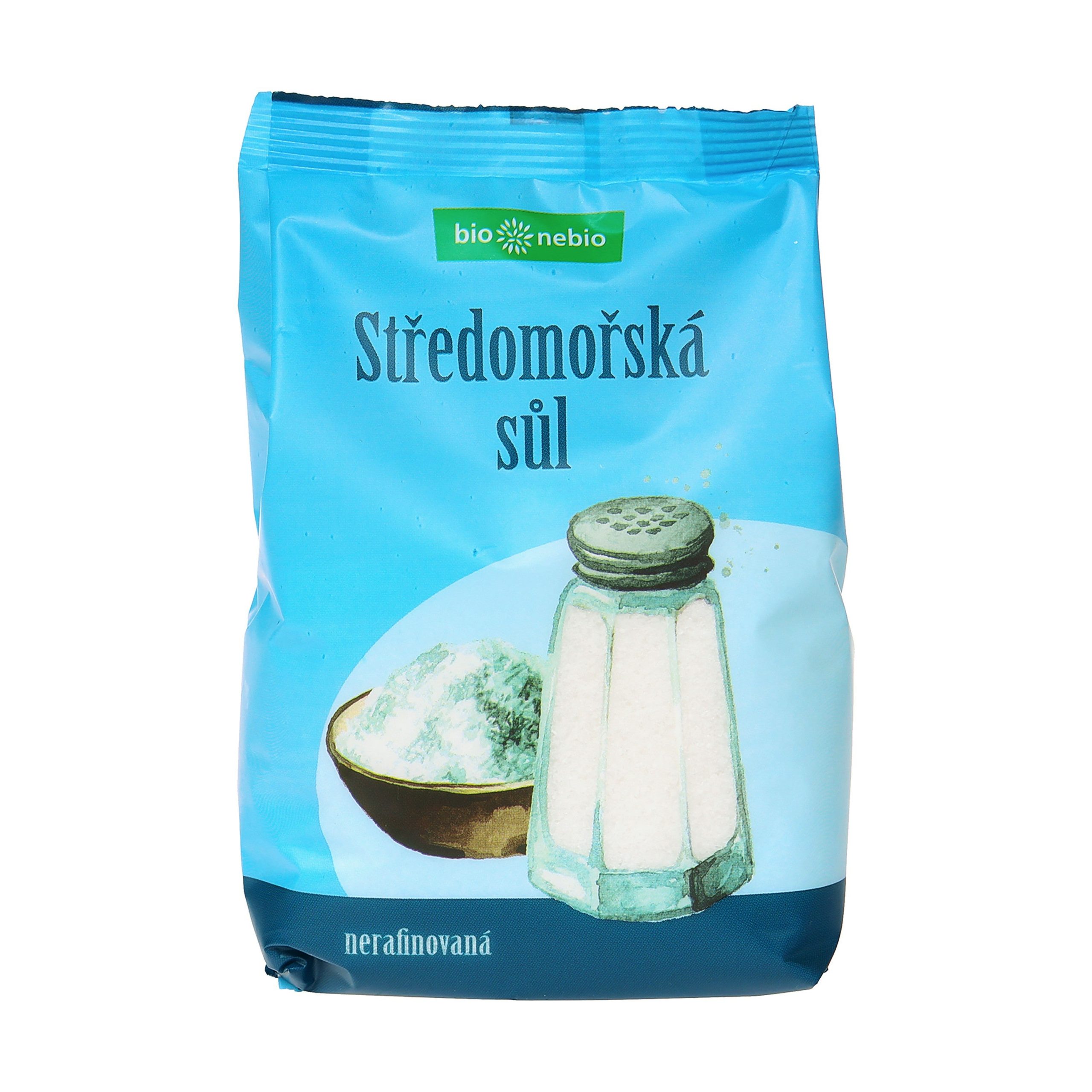 Sůl středomořská nerafinovaná 500 g   BIO NEBIO Sůl středomořská nerafinovaná 500 g   BIO NEBIO
