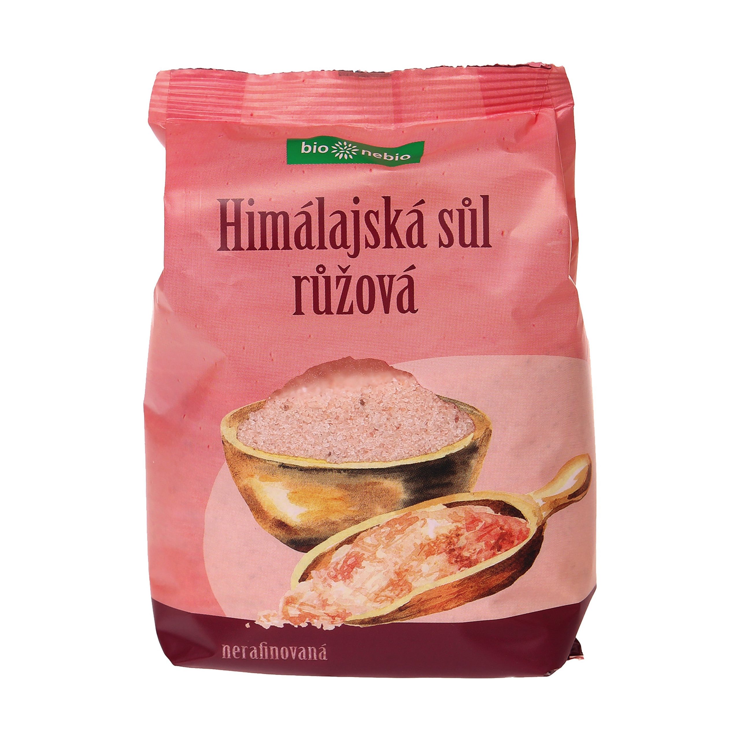 Sůl himálajská růžová 500 g   BIO NEBIO Sůl himálajská růžová 500 g   BIO NEBIO