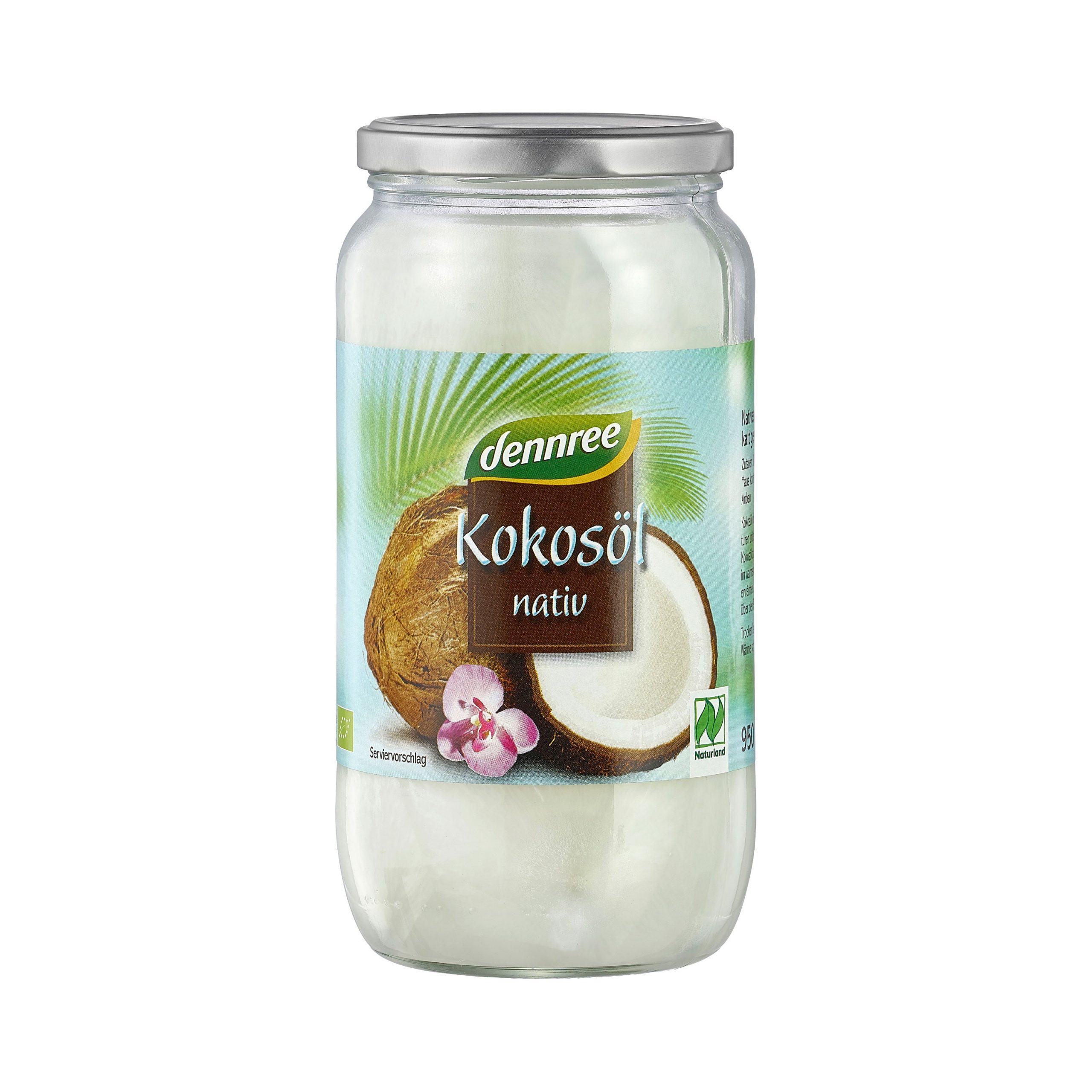Olej kokosový za studena lisovaný 950 ml BIO DENNREE Olej kokosový za studena lisovaný 950 ml BIO DENNREE