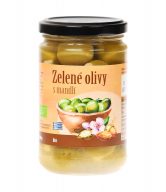 Olivy zelené plněné mandlí 320 g BIO   BIO NEBIO