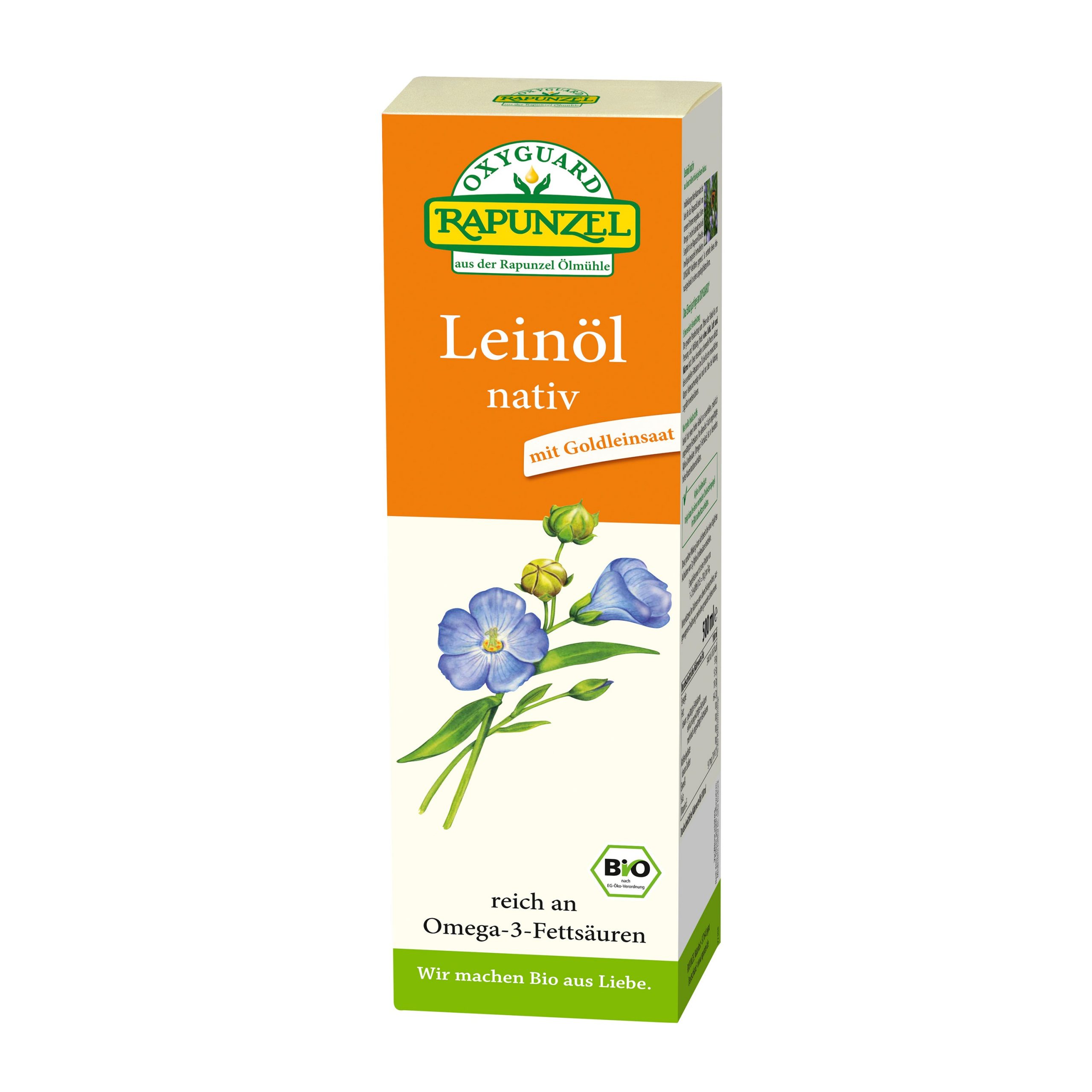 Olej lněný lisovaný za studena 500 ml BIO   RAPUNZEL Olej lněný lisovaný za studena 500 ml BIO   RAPUNZEL