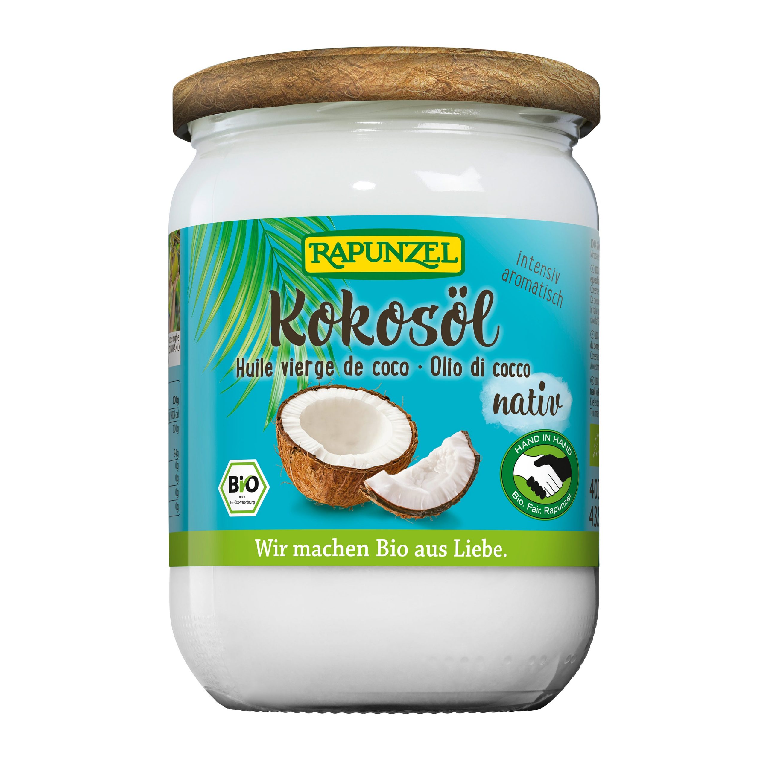 Olej kokosový lisovaný za studena 400 g BIO   RAPUNZEL Olej kokosový lisovaný za studena 400 g BIO   RAPUNZEL