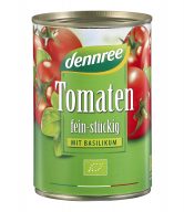 Rajčata krájená s bazalkou 400 g BIO   DENNREE