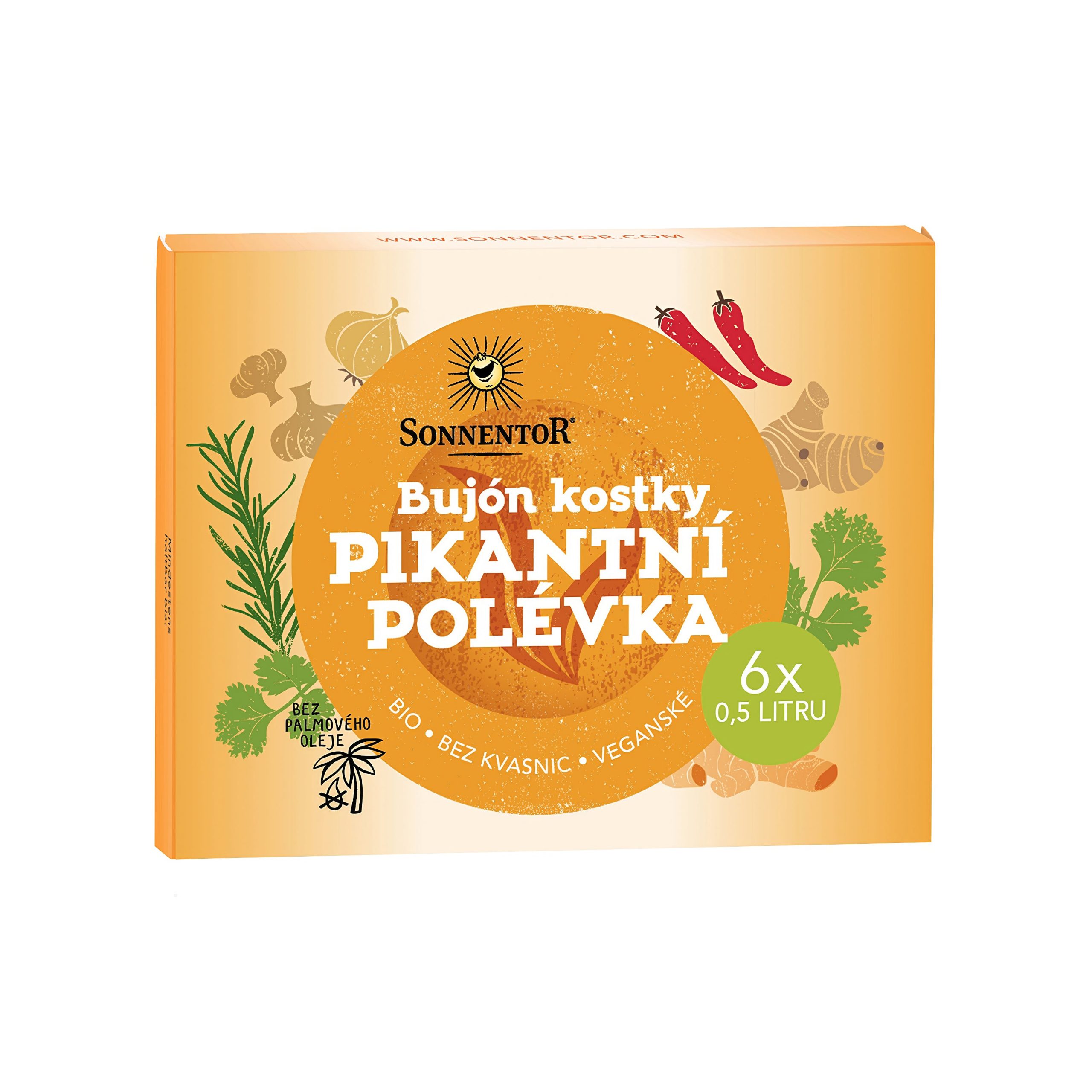 Bujon kostky pikantní polévka 60 g BIO SONNENTOR Bujon kostky pikantní polévka 60 g BIO SONNENTOR