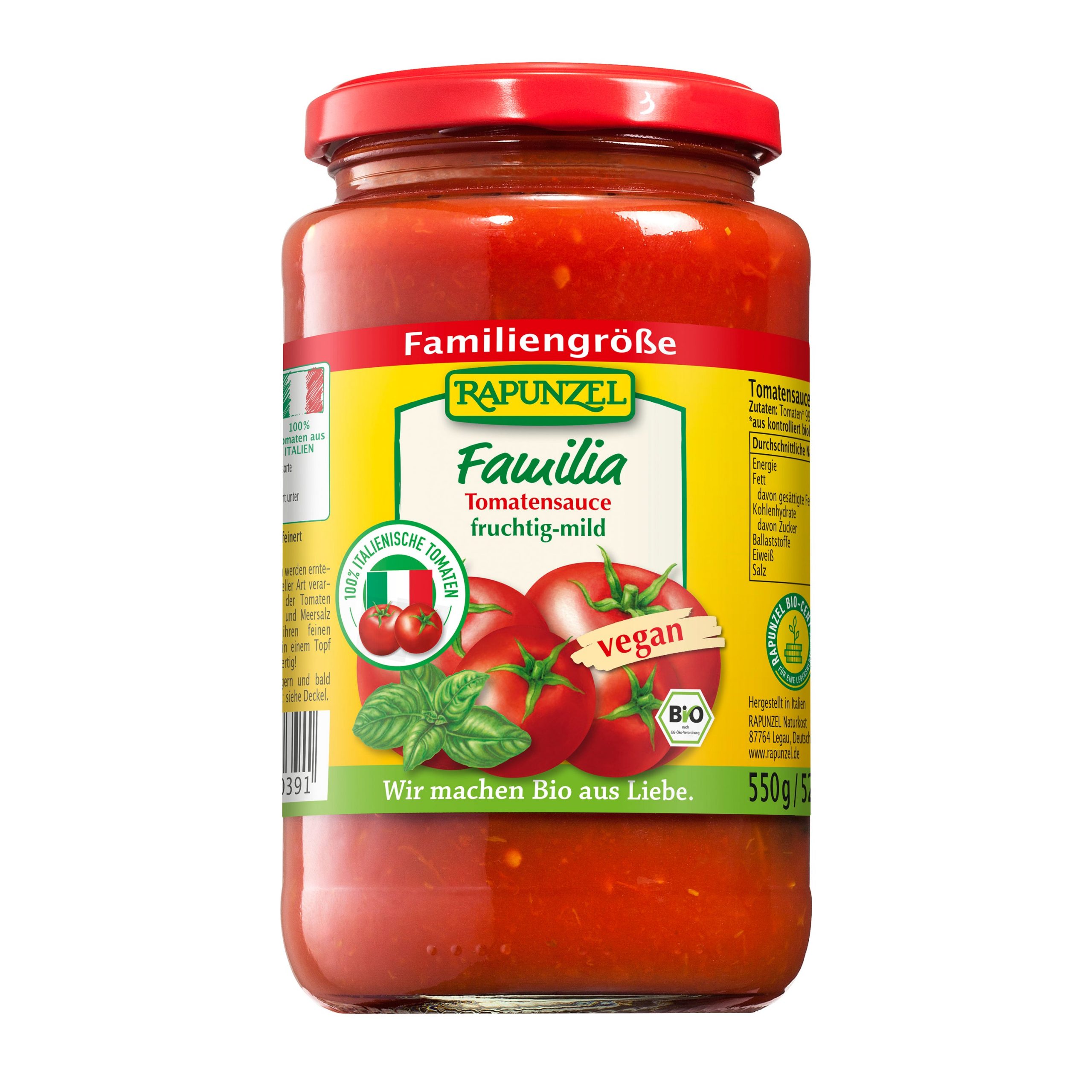 Omáčka na těstoviny Familia 550 g BIO   RAPUNZEL Omáčka na těstoviny Familia 550 g BIO   RAPUNZEL