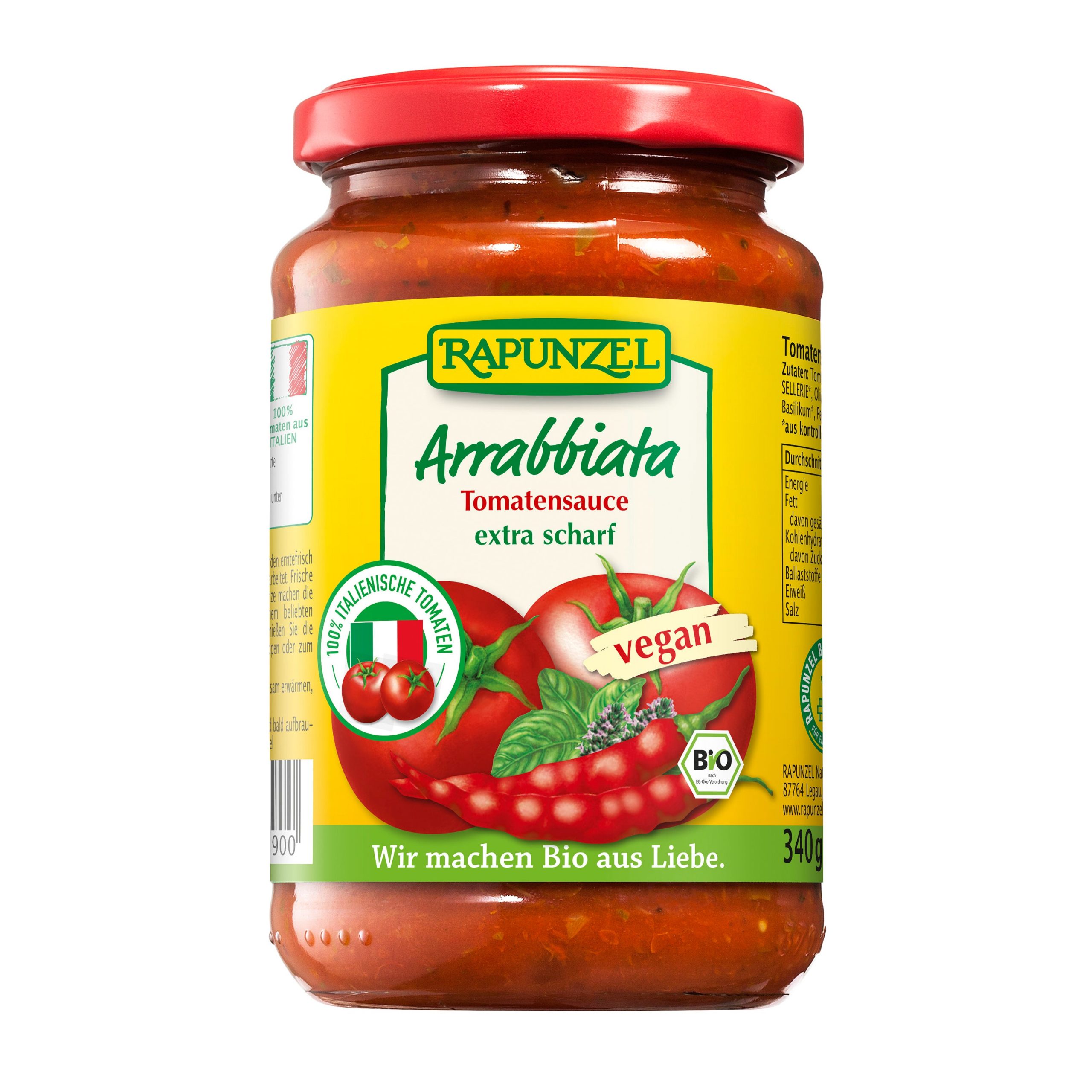 Omáčka na těstoviny Arrabbiata 340 g BIO   RAPUNZEL Omáčka na těstoviny Arrabbiata 340 g BIO   RAPUNZEL