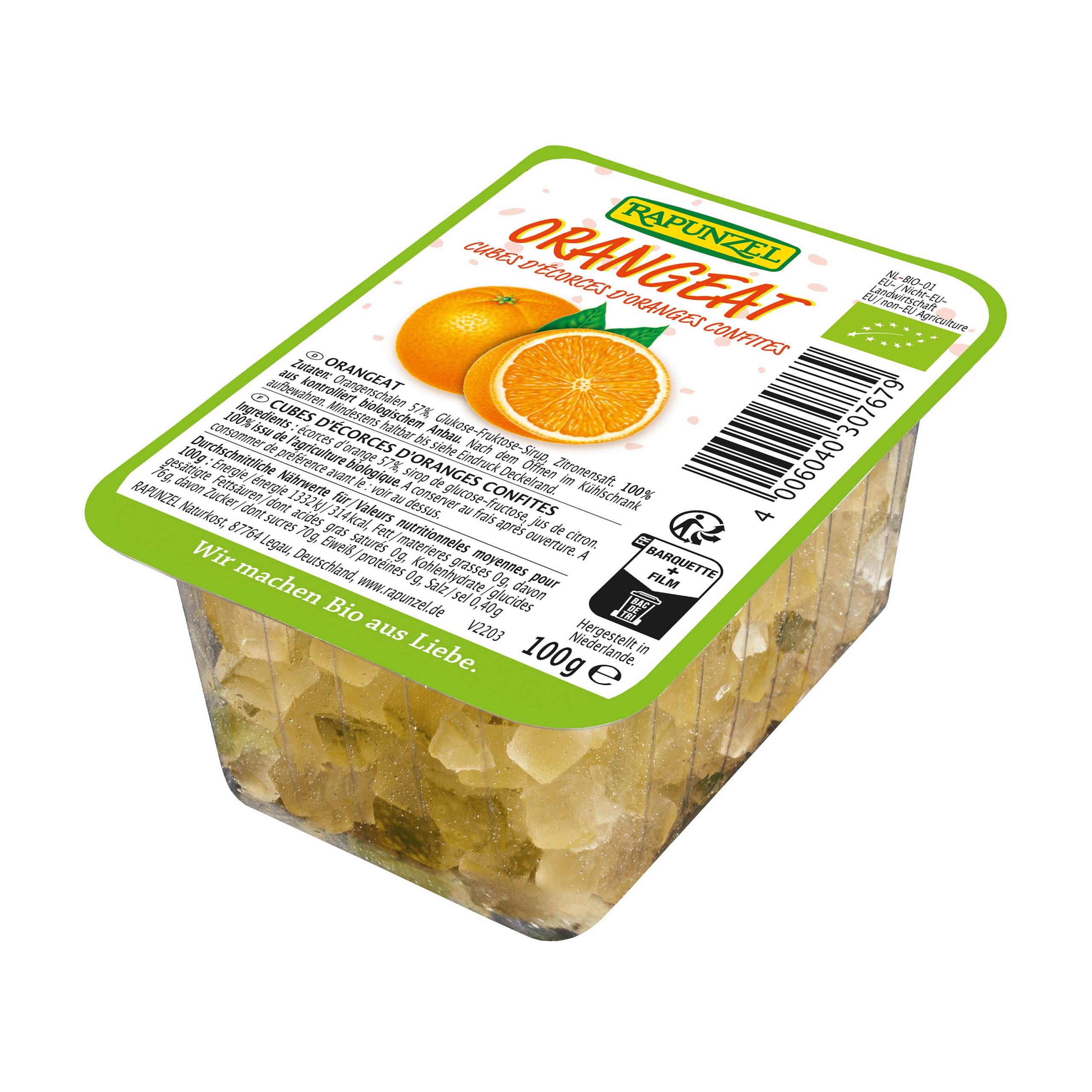 Kůra pomerančová kandovaná 100 g BIO   RAPUNZEL Kůra pomerančová kandovaná 100 g BIO   RAPUNZEL