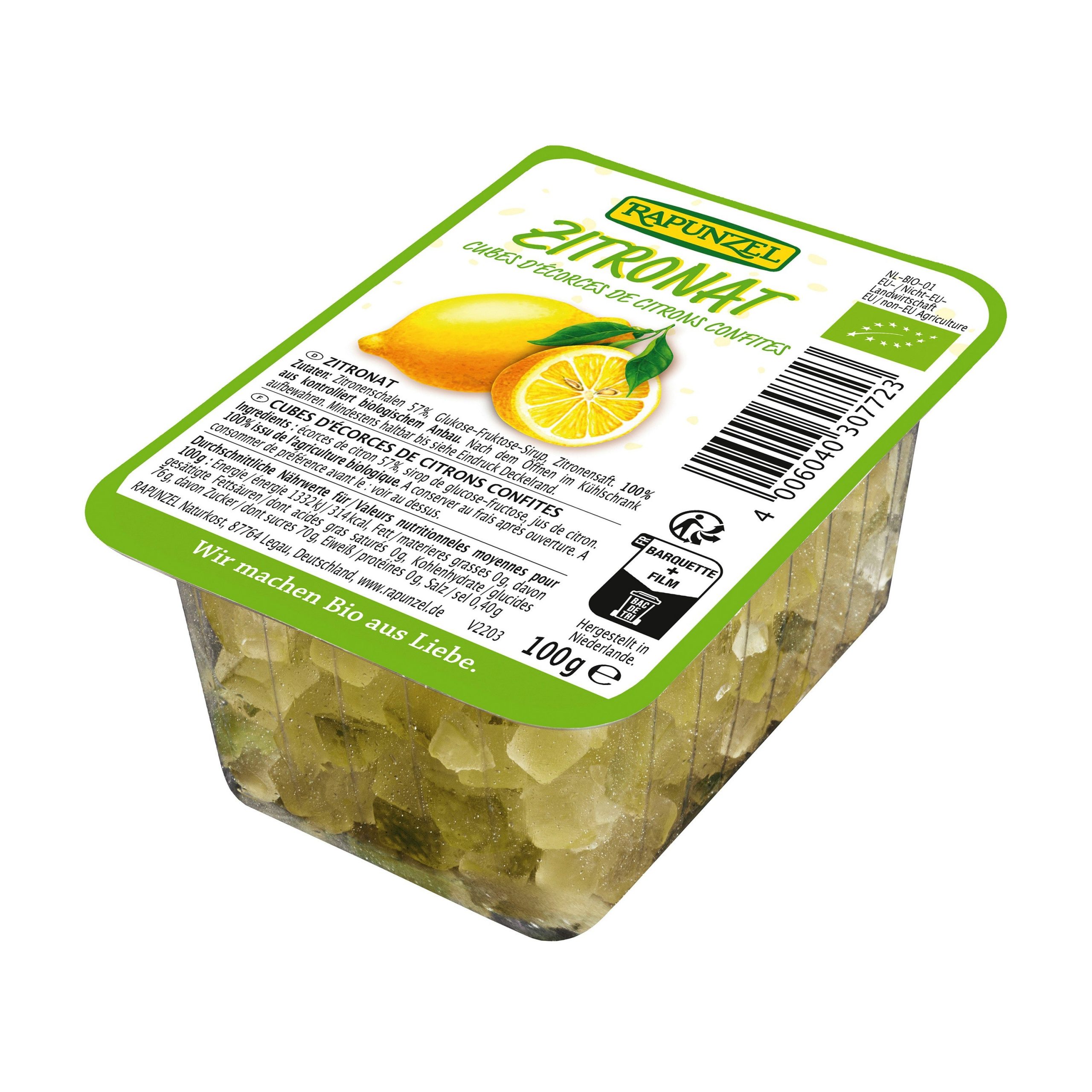 Kůra citronová kandovaná 100 g BIO   RAPUNZEL Kůra citronová kandovaná 100 g BIO   RAPUNZEL