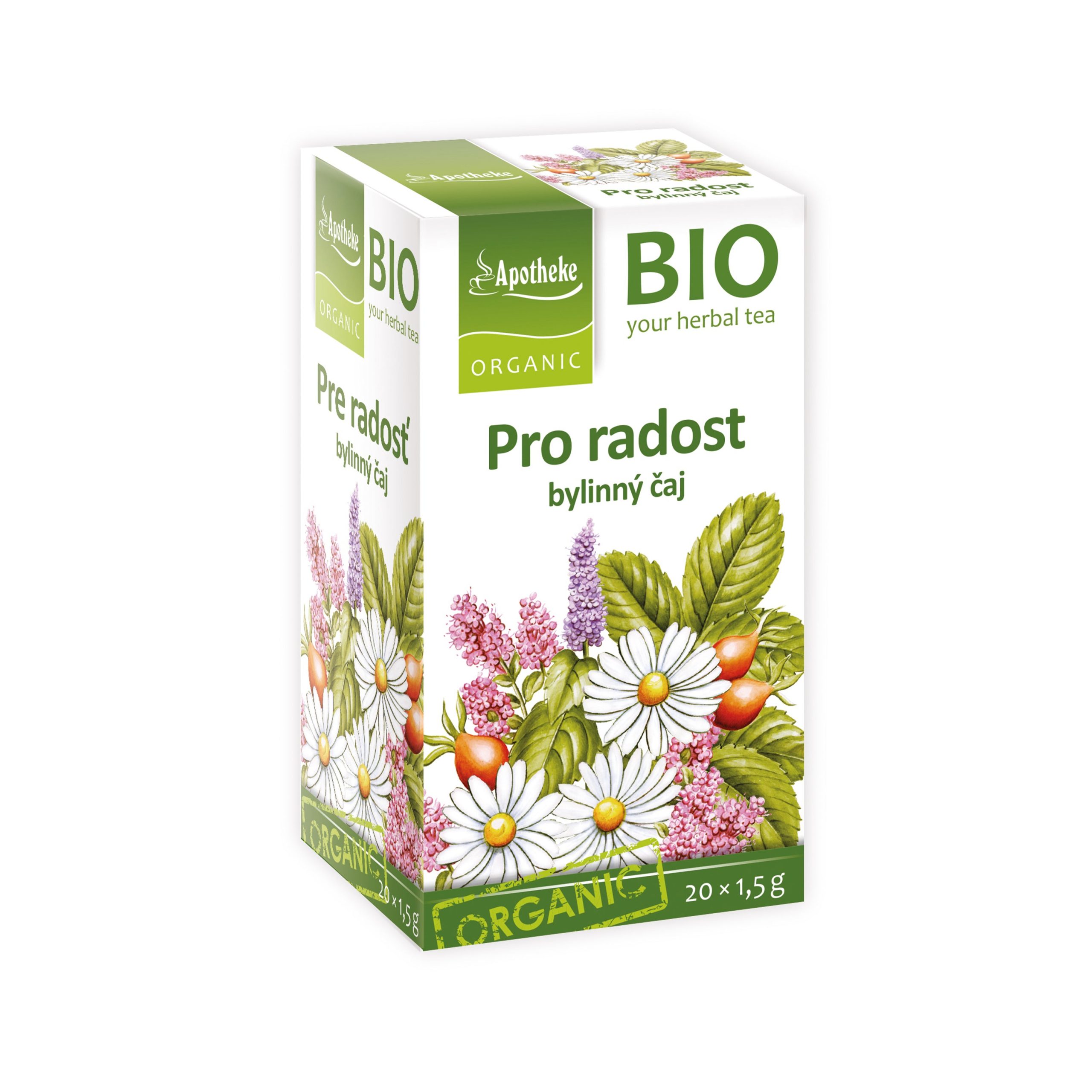 Apotheke Bylinný čaj Pro radost BIO – nálevové sáčky (20 x 1 Apotheke Bylinný čaj Pro radost BIO - nálevové sáčky (20 x 1