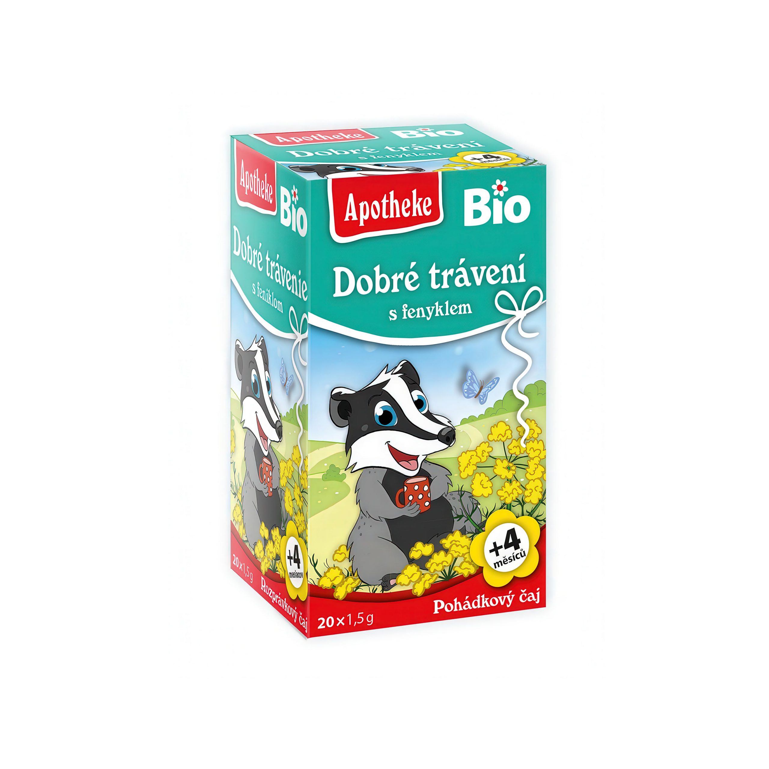 Apotheke Bylinný čaj dětský Na dobré trávení BIO – nálevové sáčky (20 x 1 Apotheke Bylinný čaj dětský Na dobré trávení BIO - nálevové sáčky (20 x 1