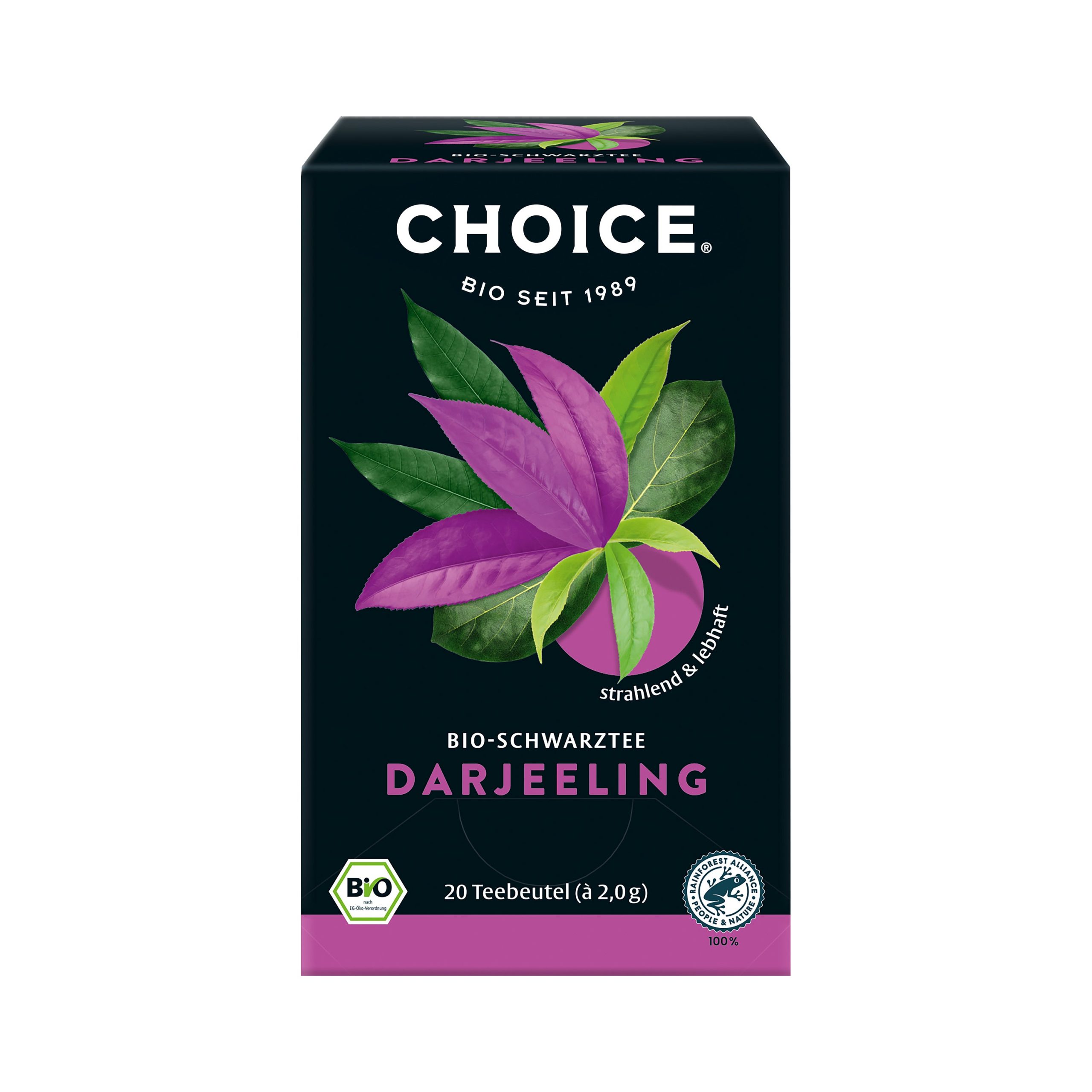 Čaj černý Darjeeling 20 sáčků 40 g BIO CHOICE Čaj černý Darjeeling 20 sáčků 40 g BIO CHOICE