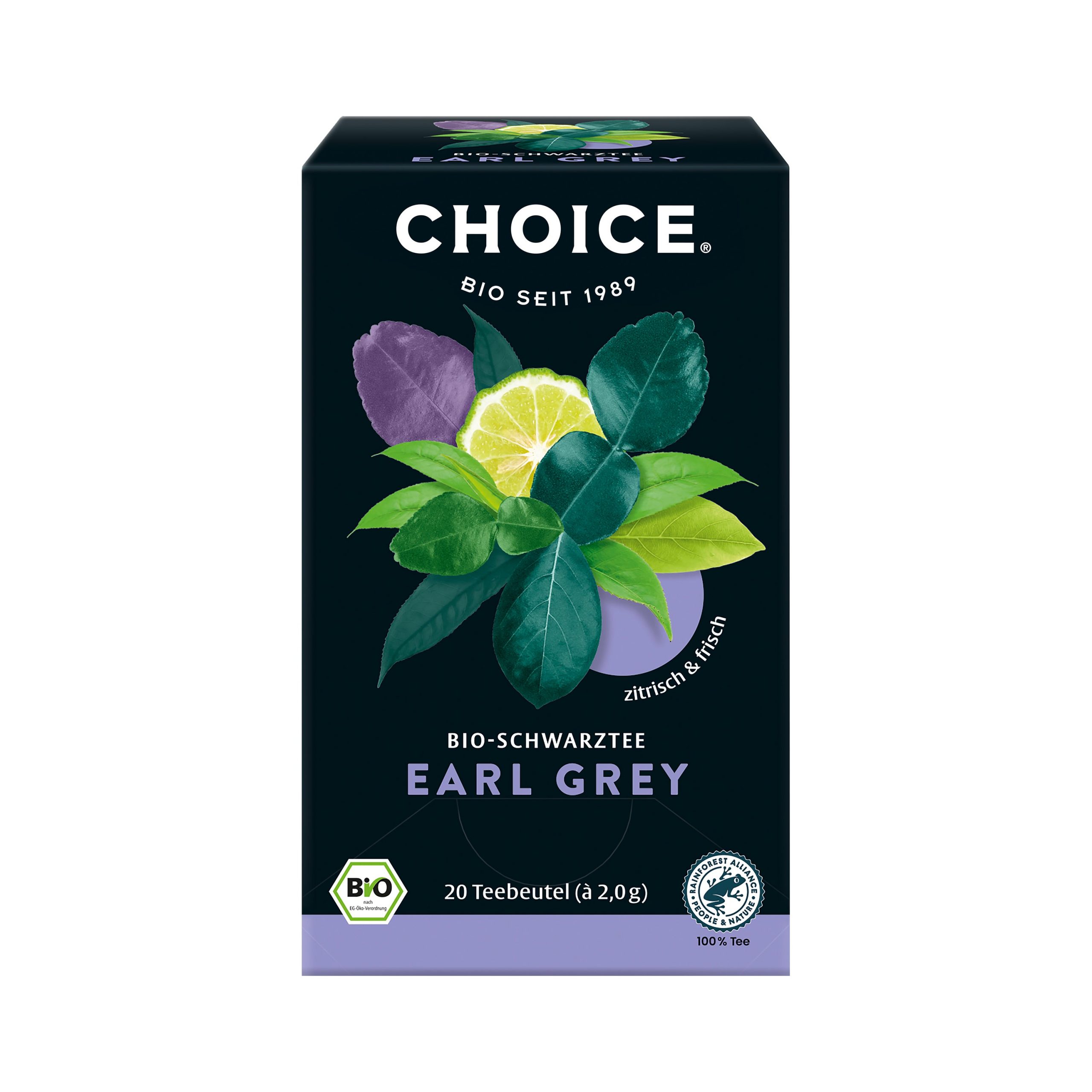 Čaj černý Earl grey 20 sáčků 40 g BIO CHOICE Čaj černý Earl grey 20 sáčků 40 g BIO CHOICE