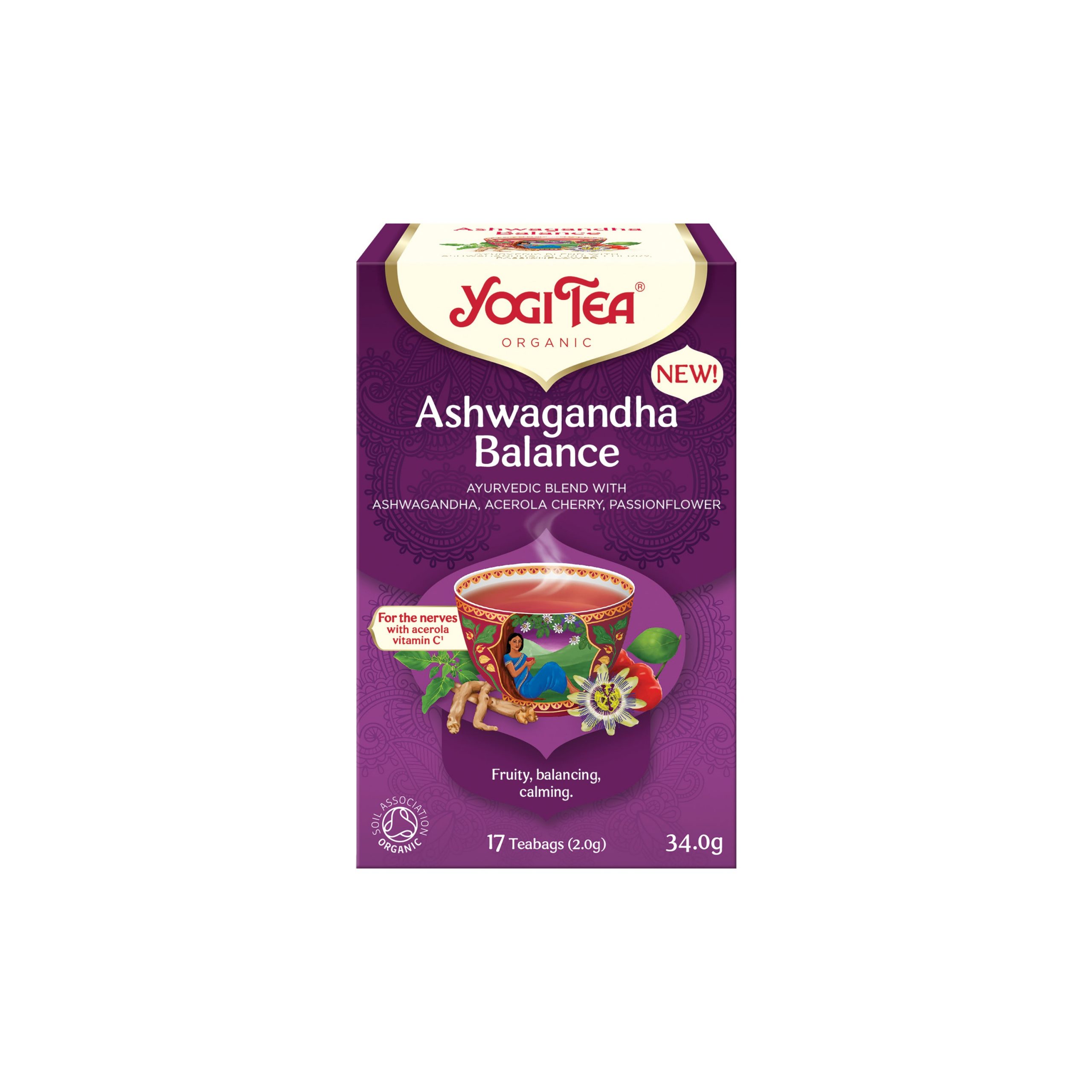 Čaj Rovnováha Ashwaganhy 17 sáčků 34 g BIO   YOGI TEA Čaj Rovnováha Ashwaganhy 17 sáčků 34 g BIO   YOGI TEA