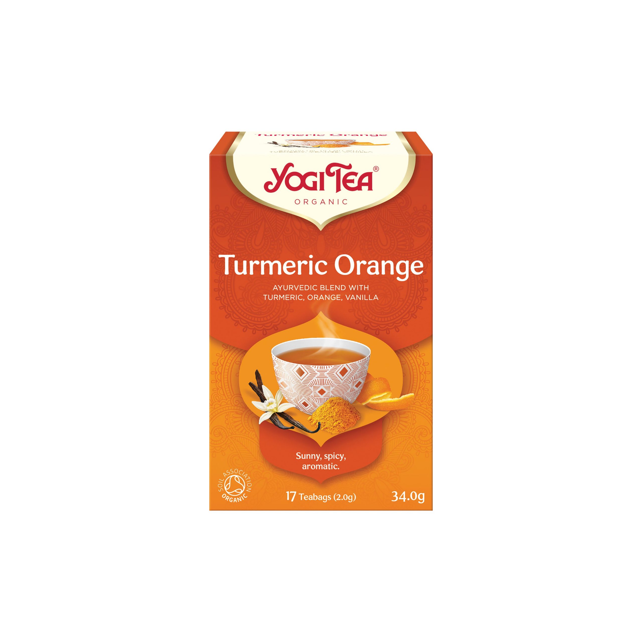 Čaj Kurkuma Pomeranč 17 sáčků 34 g BIO   YOGI TEA Čaj Kurkuma Pomeranč 17 sáčků 34 g BIO   YOGI TEA