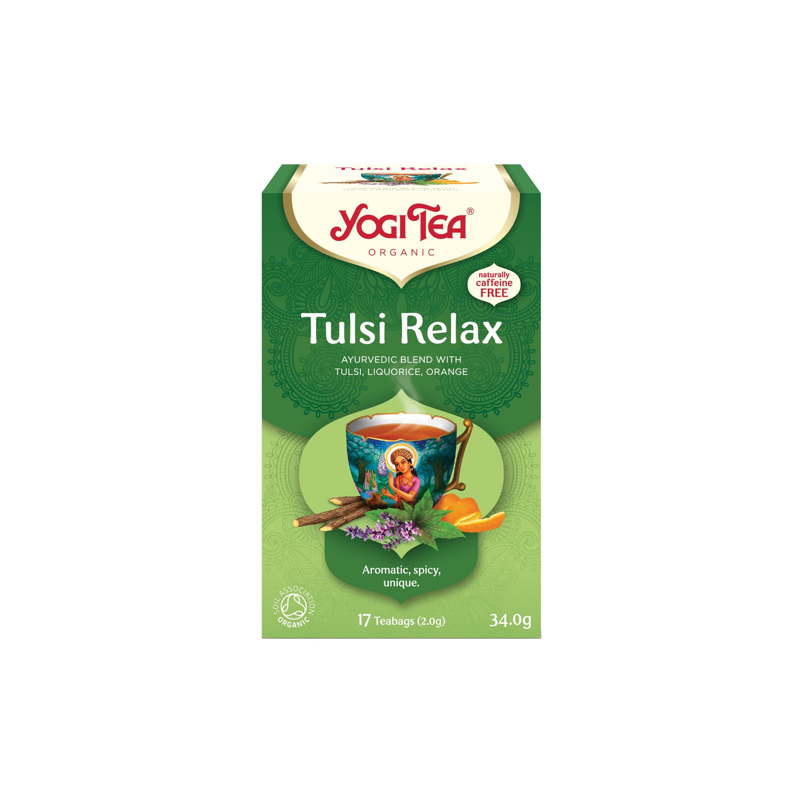 Čaj Tulsi Relax 17 sáčků 34 g BIO   YOGI TEA Čaj Tulsi Relax 17 sáčků 34 g BIO   YOGI TEA