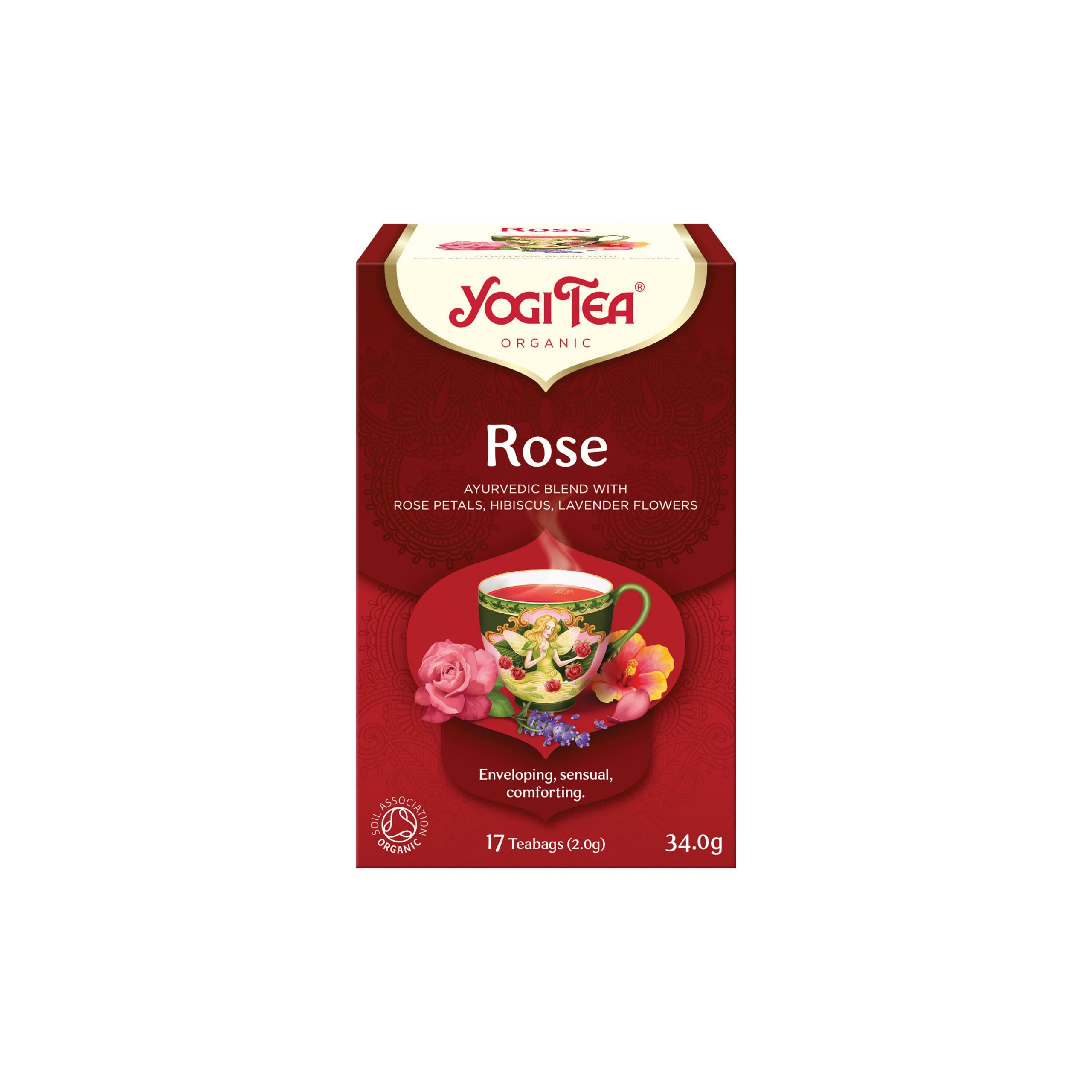 Yogi Tea Bylinná směs s kořením Růže BIO – nálev. sáčky (17 x 2 g) – s heřmánkem Yogi Tea Bylinná směs s kořením Růže BIO - nálev. sáčky (17 x 2 g) - s heřmánkem