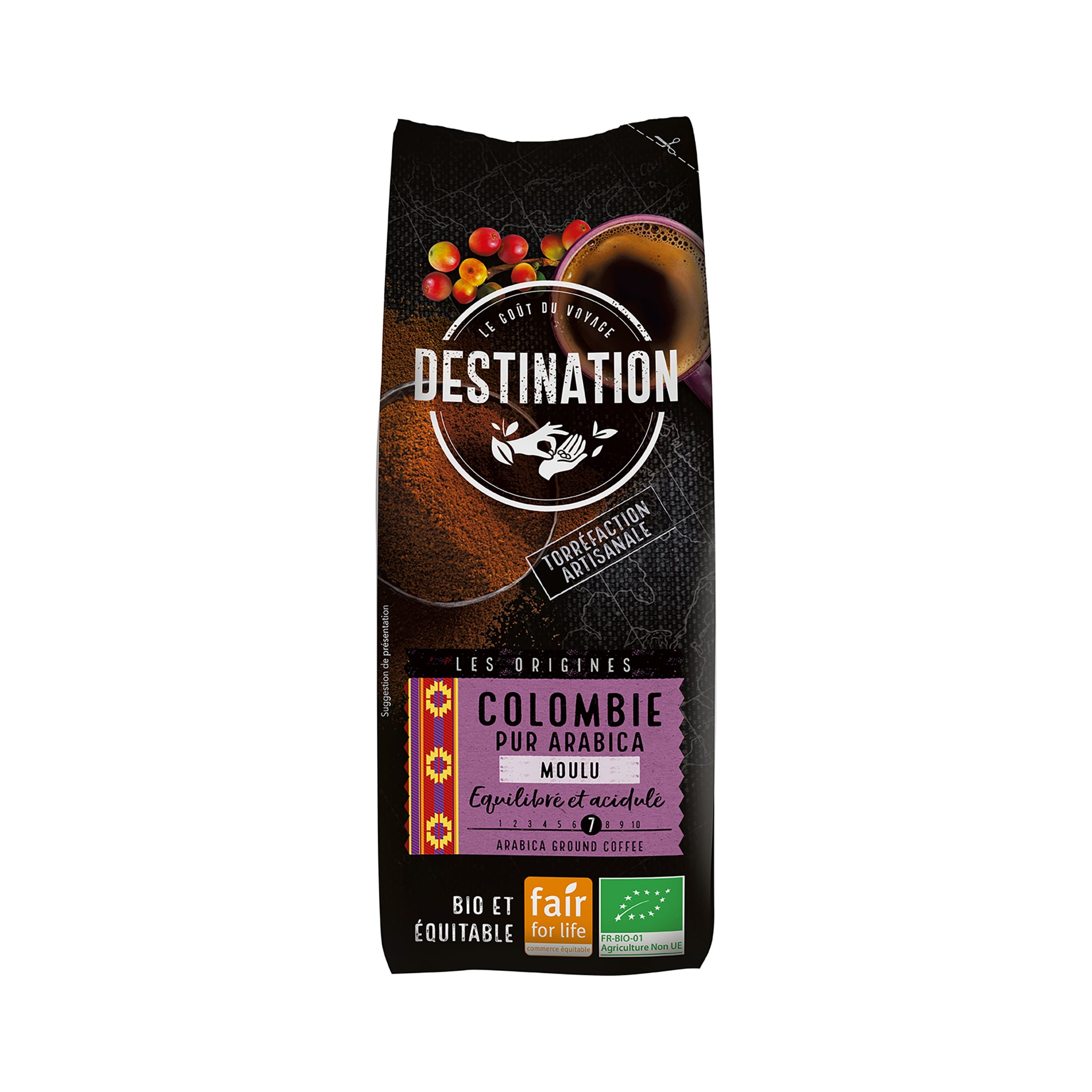 Káva mletá Kolumbie 250 g BIO   DESTINATION Káva mletá Kolumbie 250 g BIO   DESTINATION