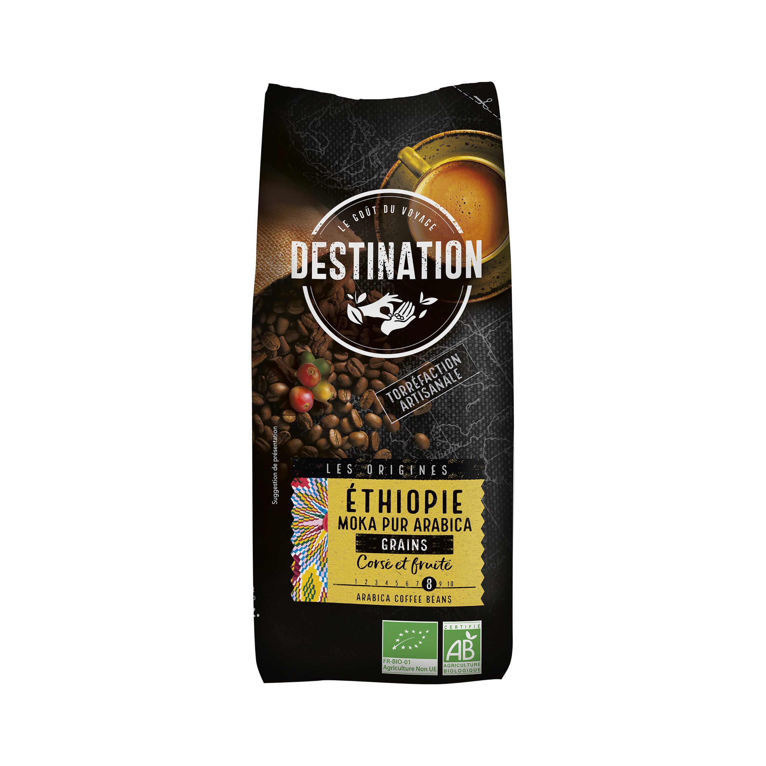 Káva zrnková Etiopie 500 g BIO   DESTINATION Káva zrnková Etiopie 500 g BIO   DESTINATION