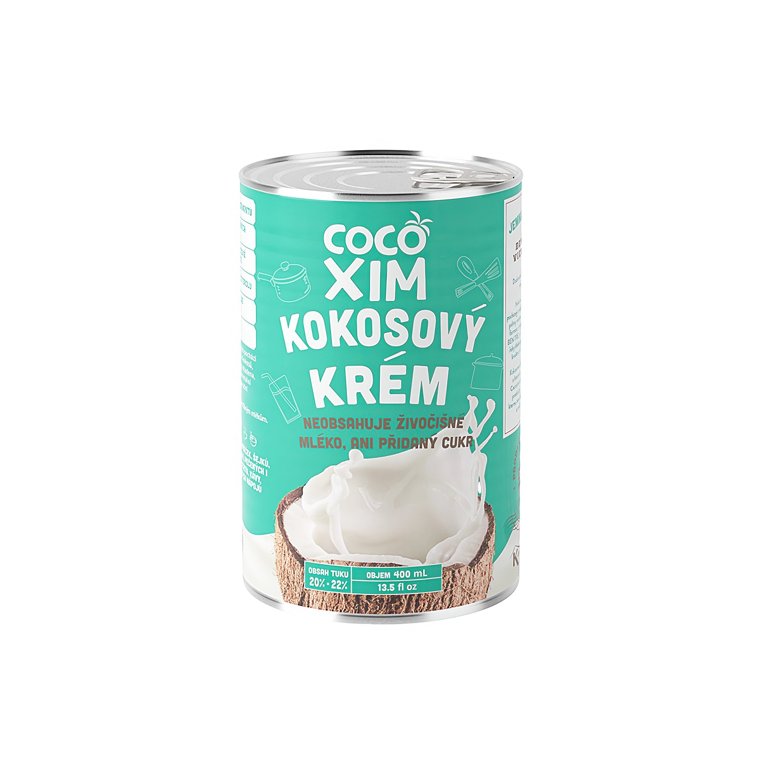 Krém kokosový na vaření plech 20-22 % 400 ml COCOXIM Krém kokosový na vaření plech 20-22 % 400 ml COCOXIM