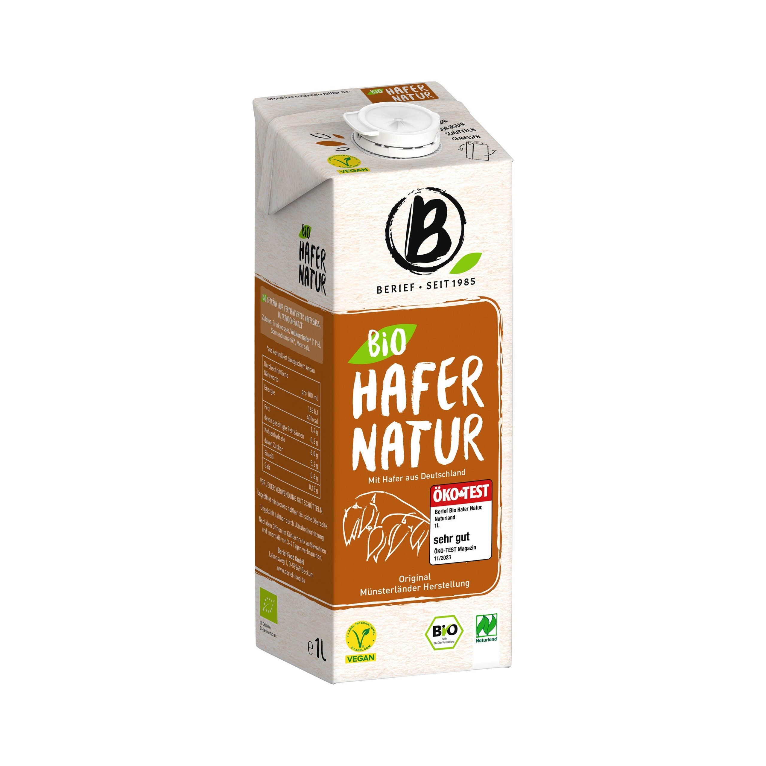 Nápoj ovesný 1 l BIO BERIEF Nápoj ovesný 1 l BIO BERIEF