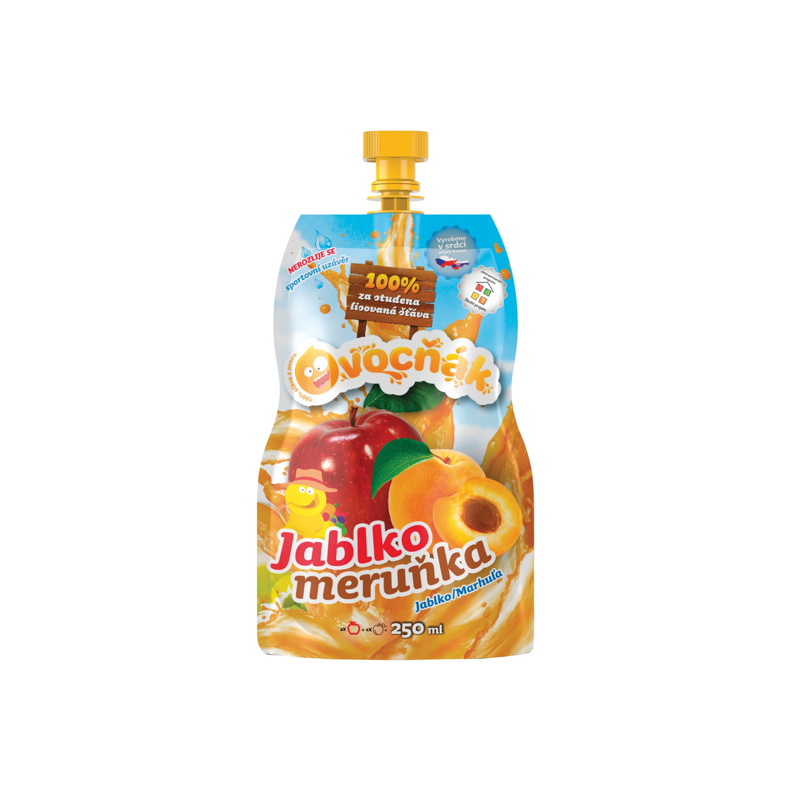 Mošt ovocný jablko-meruňka 250 ml   OVOCŇÁK Mošt ovocný jablko-meruňka 250 ml   OVOCŇÁK