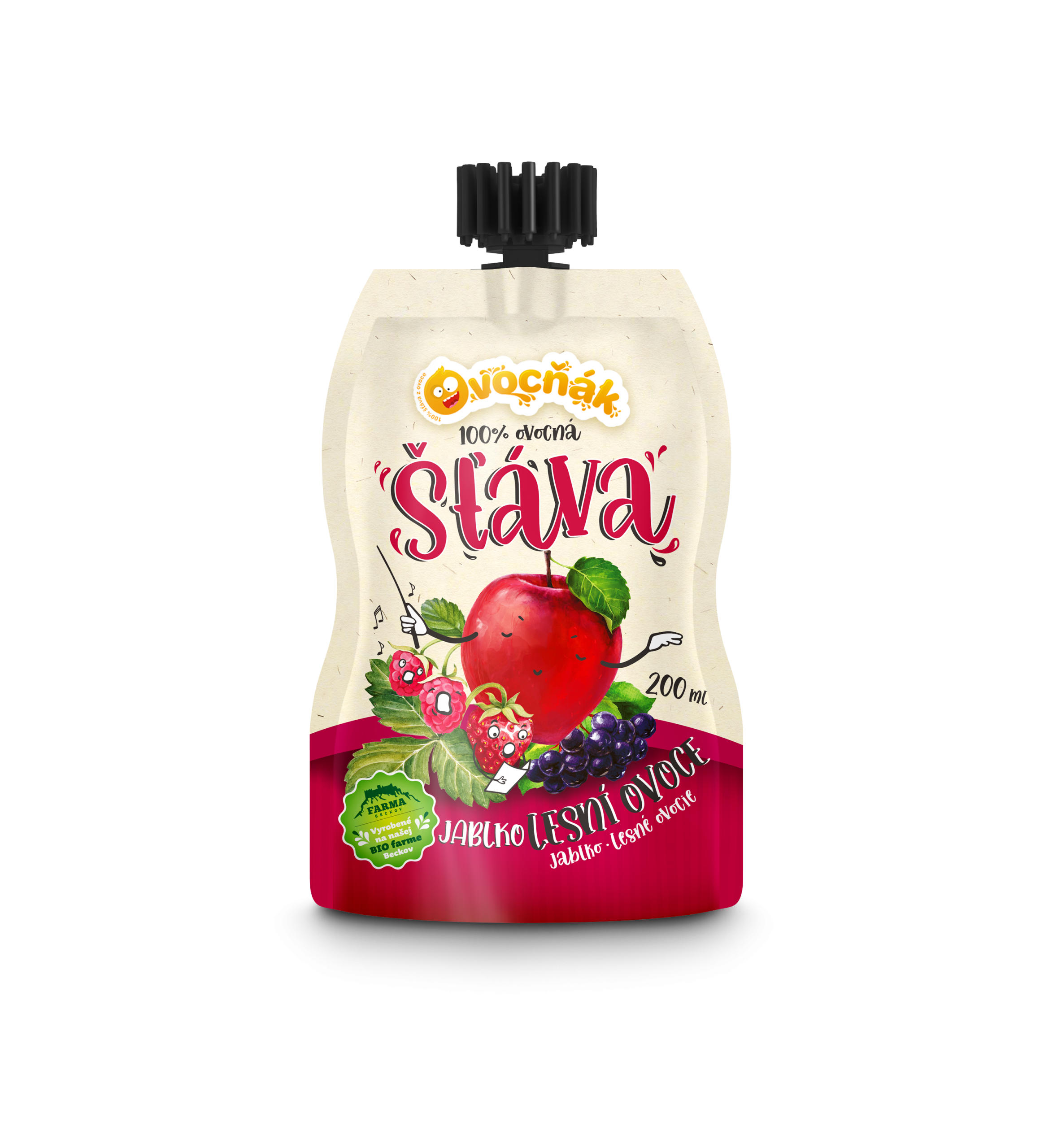 Mošt ovocný jablko-lesní ovoce 200 ml   OVOCŇÁK Mošt ovocný jablko-lesní ovoce 200 ml   OVOCŇÁK