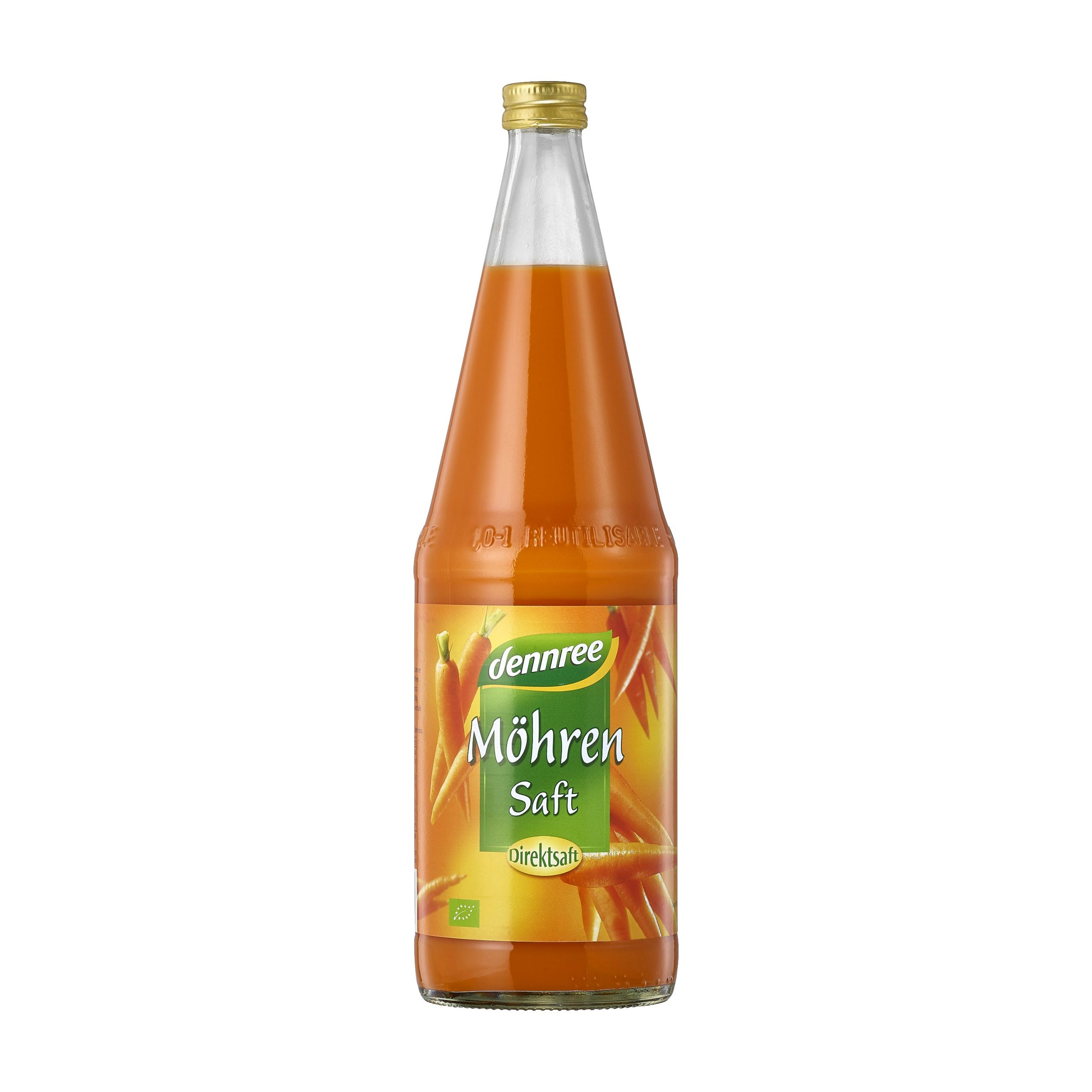 Šťáva mrkvová láhev 1000 ml BIO   DENNREE Šťáva mrkvová láhev 1000 ml BIO   DENNREE