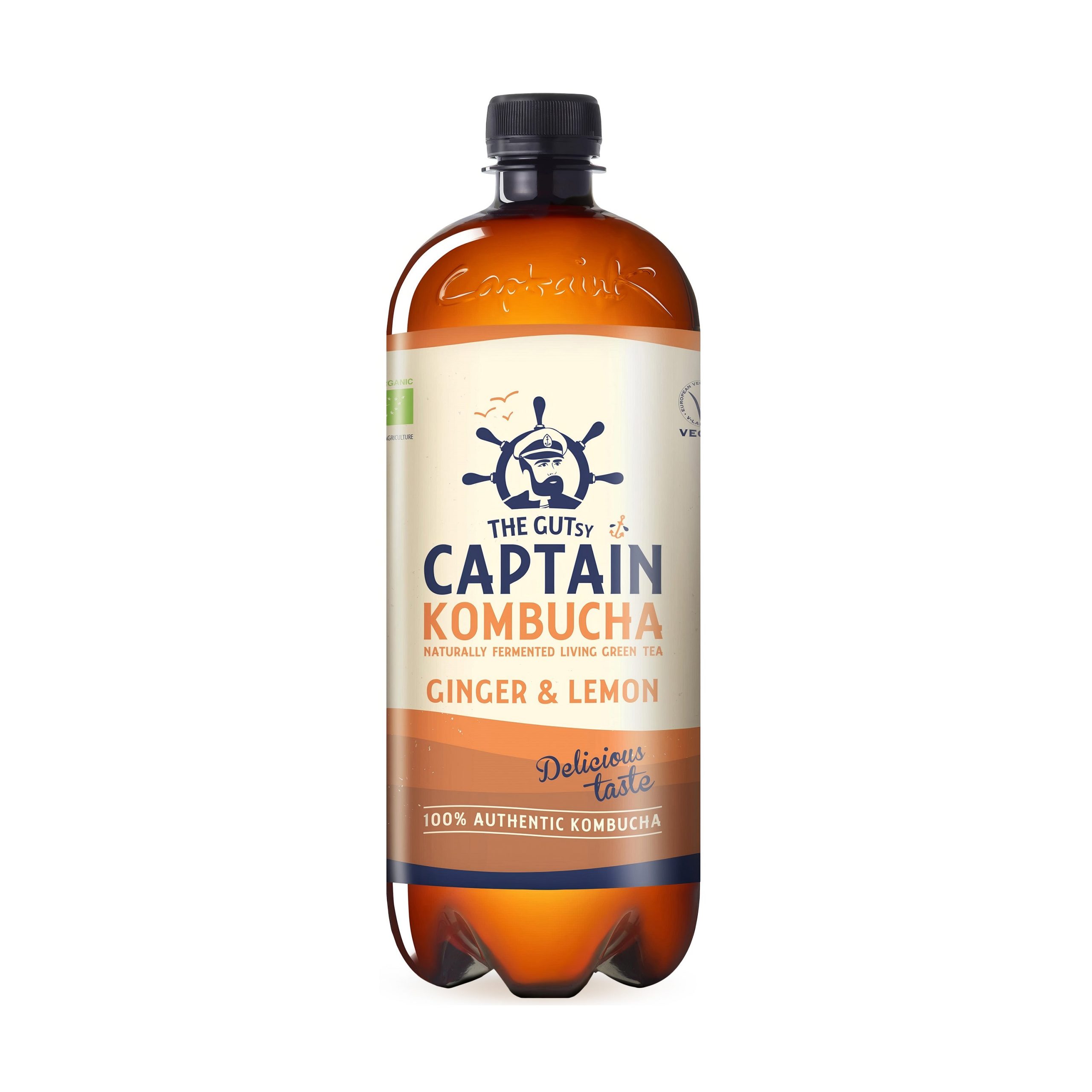 Captain kombucha zázvor a citron 1 l BIO THE GUTSY Captain kombucha zázvor a citron 1 l BIO THE GUTSY