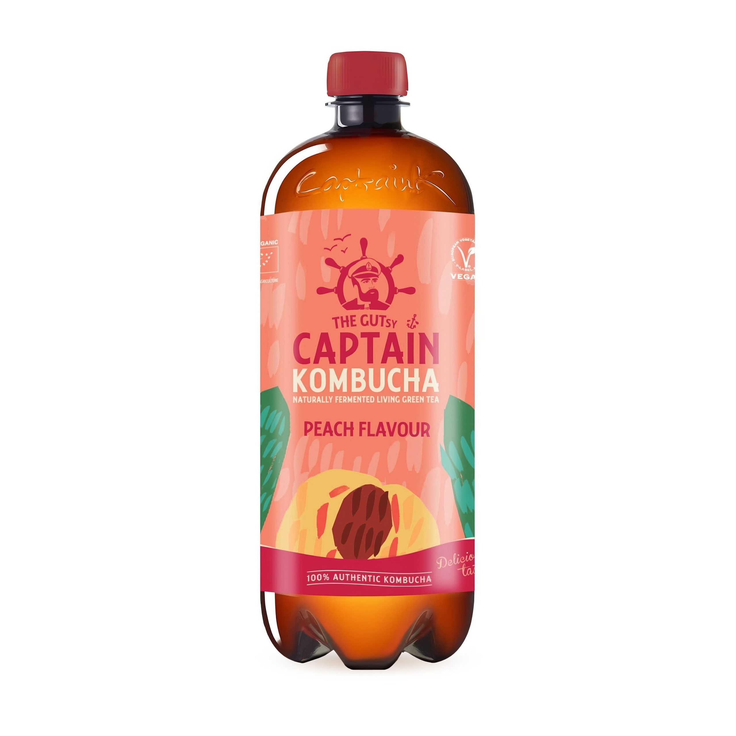 Captain kombucha broskev 1 l BIO THE GUTSY Captain kombucha broskev 1 l BIO THE GUTSY