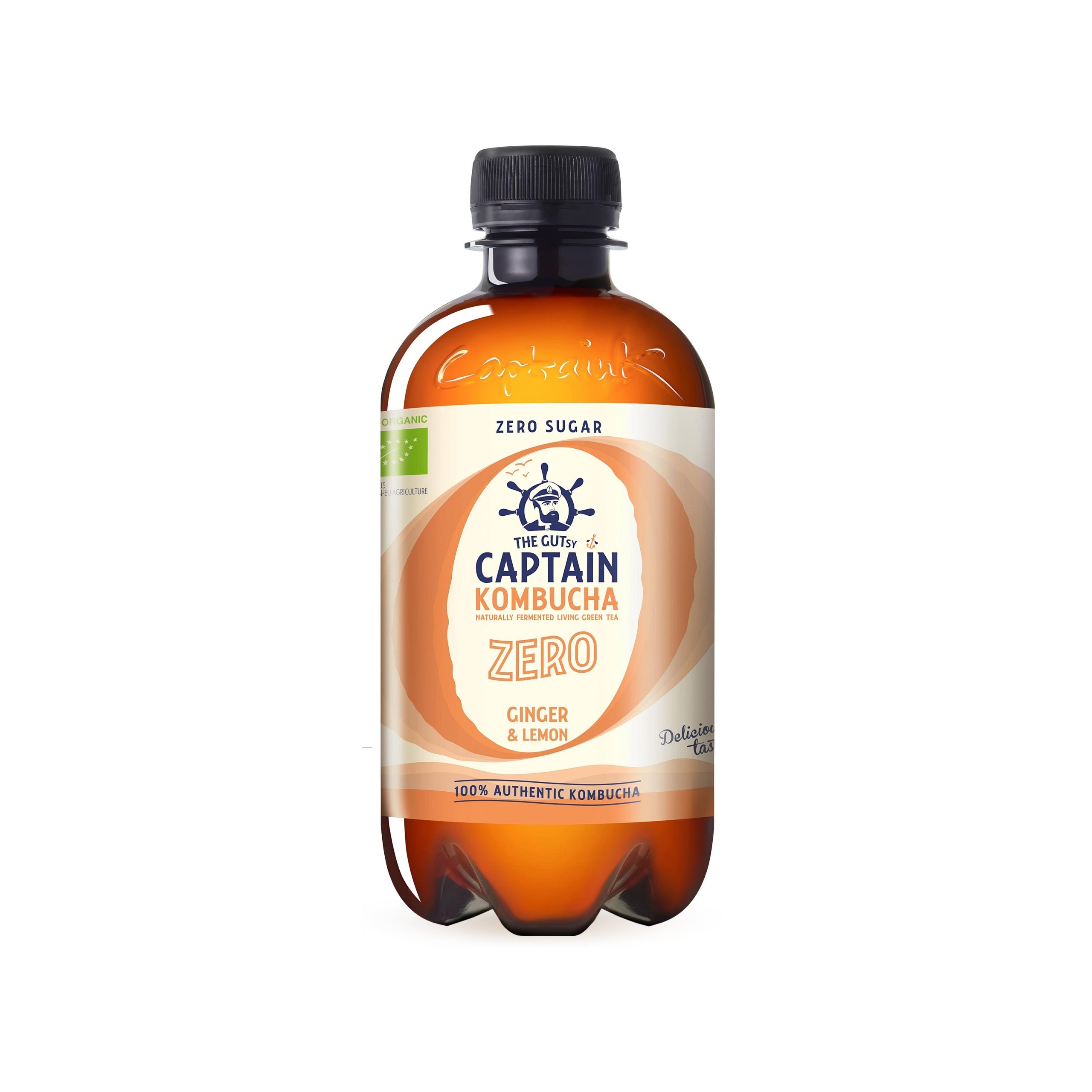 Captain kombucha zázvor a citron ZERO 400 ml BIO THE GUTSY Captain kombucha zázvor a citron ZERO 400 ml BIO THE GUTSY