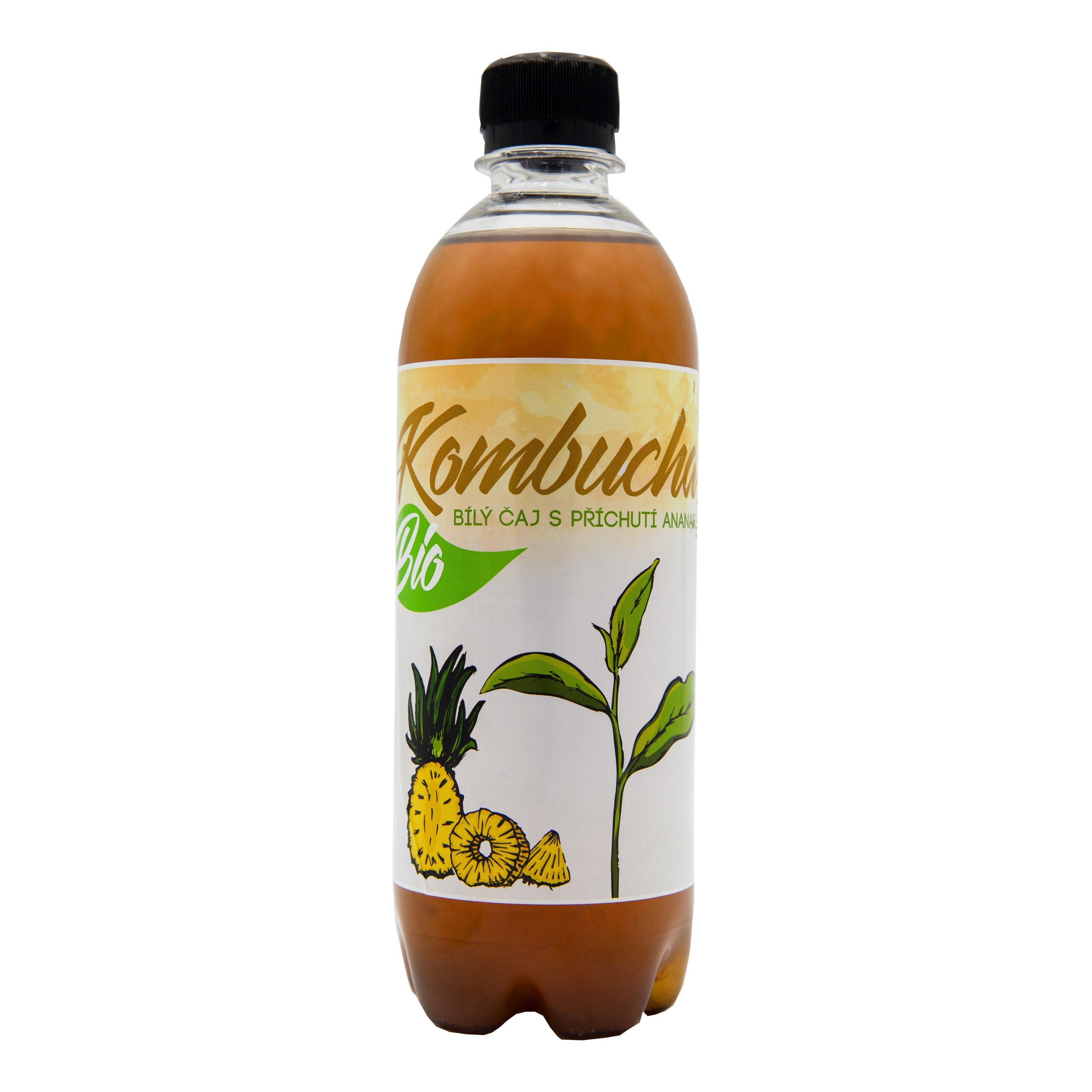 Kombucha z bílého čaje Ananas 500 ml BIO STEVIKOM Kombucha z bílého čaje Ananas 500 ml BIO STEVIKOM