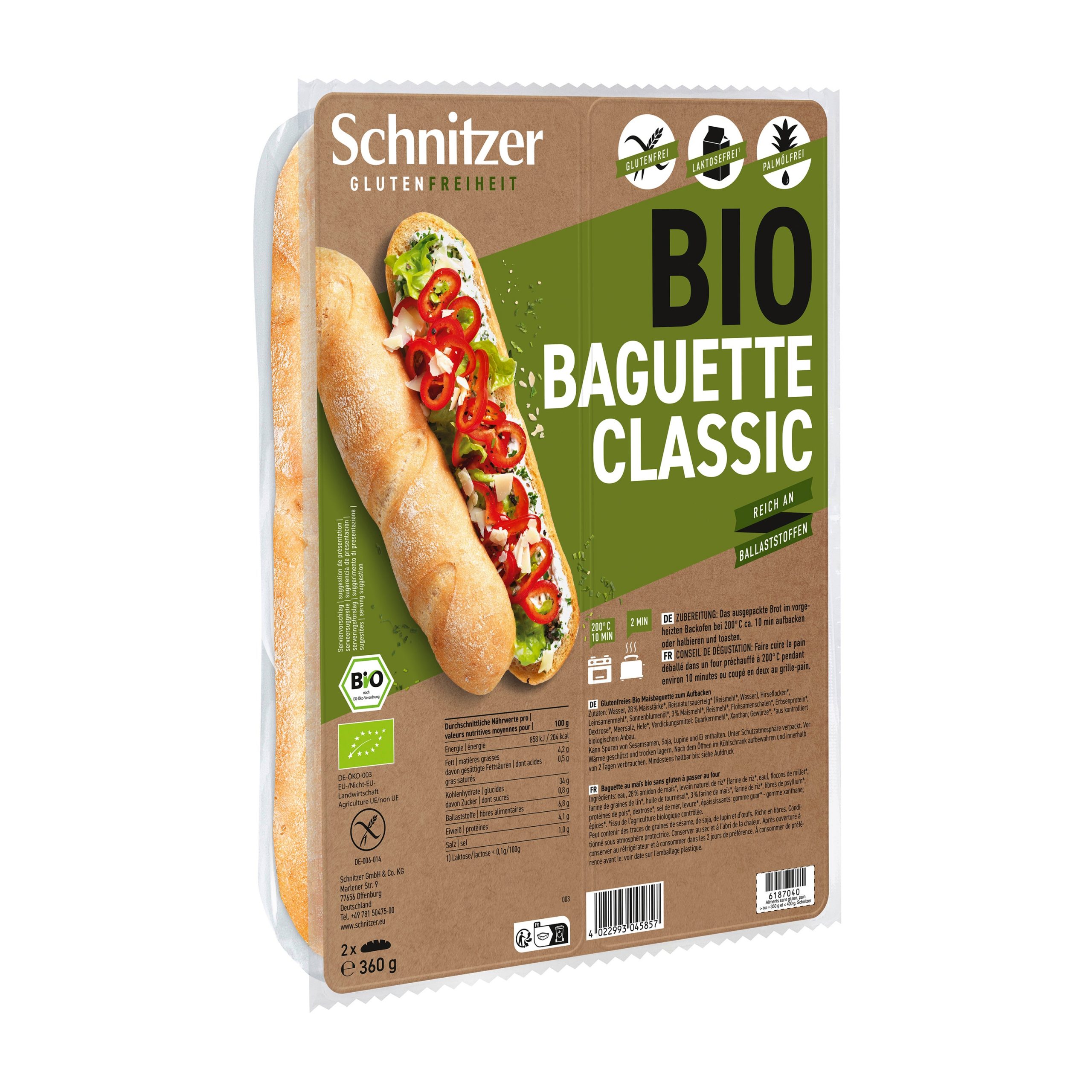 Bagety klasik bezlepkové 360 g BIO SCHNITZER Bagety klasik bezlepkové 360 g BIO SCHNITZER