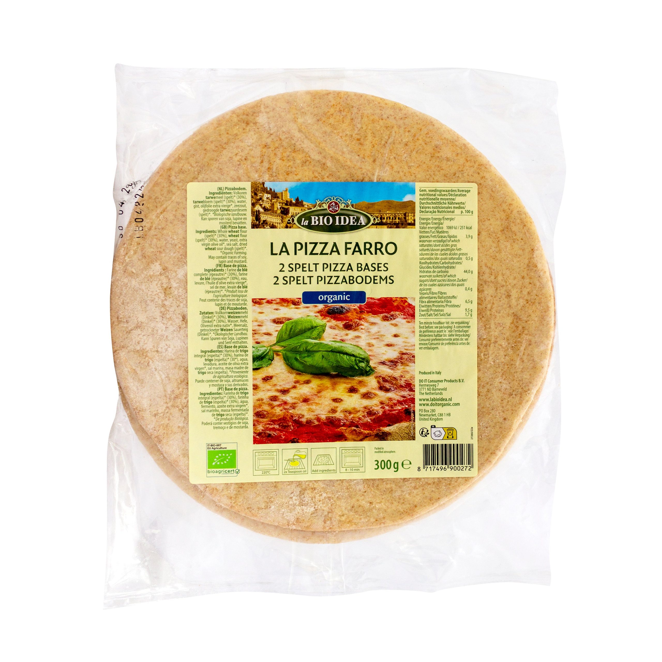 Těsto na pizzu špaldové – hotové 300 g BIO BIO IDEA Těsto na pizzu špaldové - hotové 300 g BIO BIO IDEA