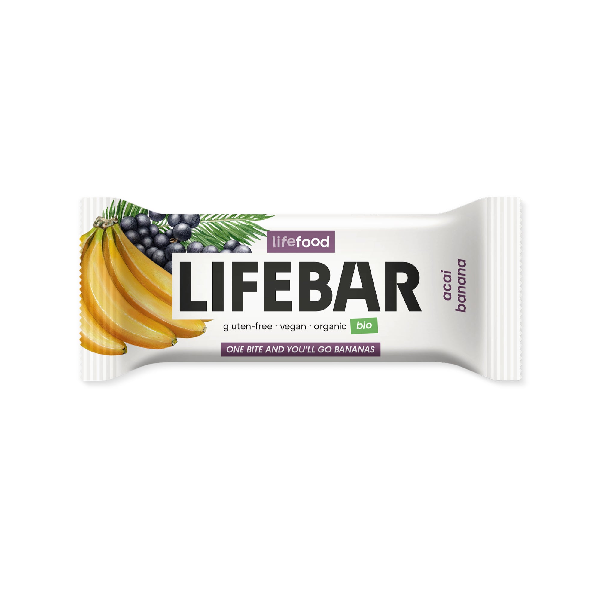 Tyčinka Lifebar banánová s acai RAW 40 g BIO LIFEFOOD Tyčinka Lifebar banánová s acai RAW 40 g BIO LIFEFOOD