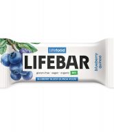 Tyčinka Lifebar borůvková s quinoou RAW 40 g BIO LIFEFOOD