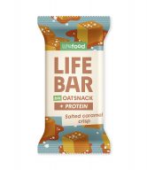 Tyčinka Lifebar Oat Snack proteinová slaný karamel 40 g BIO LIFEFOOD