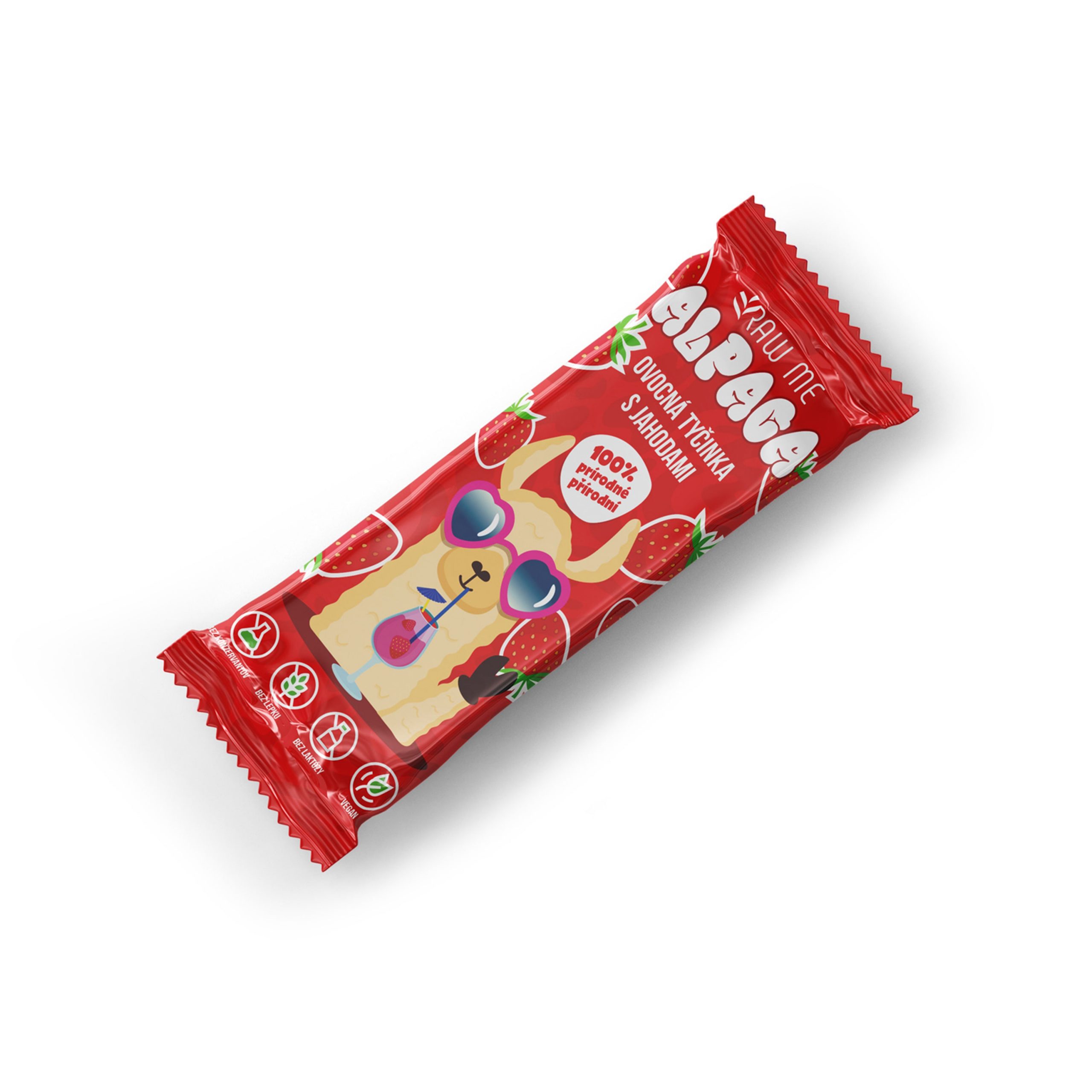 Raw Me Tyčinka ovocná jahody (25 g) Raw Me Tyčinka ovocná jahody (25 g)