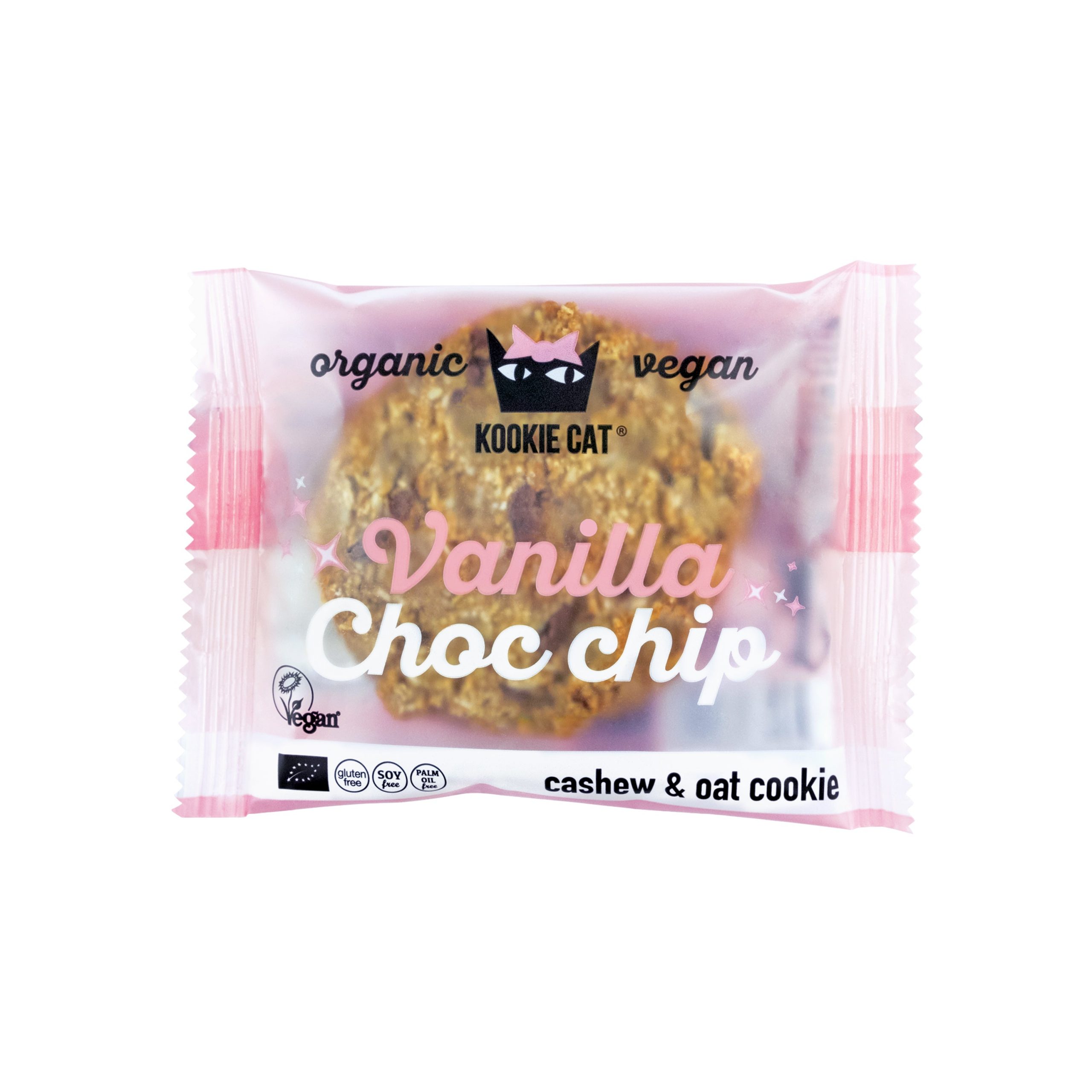 Cookie vanilkové s kousky čokolády veganské bezlepkové 50 g BIO   KOOKIE CAT