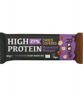 Tyčinka proteinová s nugátem z lískových ořechů v čokoládě veganská 40 g BIO   ROO´BAR