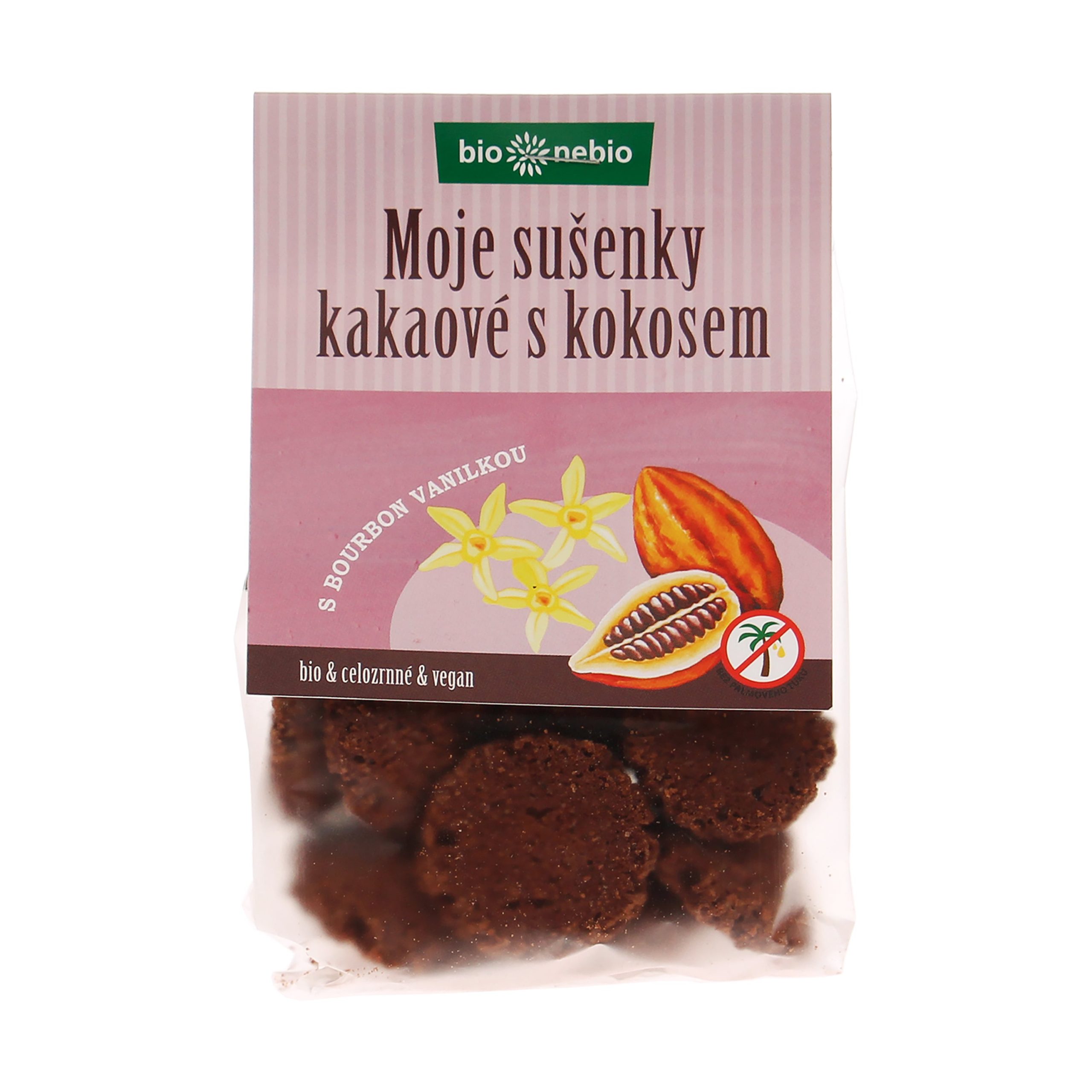 MOJE SUŠENKY kakaové s kokosem 130 g BIO BIO NEBIO MOJE SUŠENKY kakaové s kokosem 130 g BIO BIO NEBIO