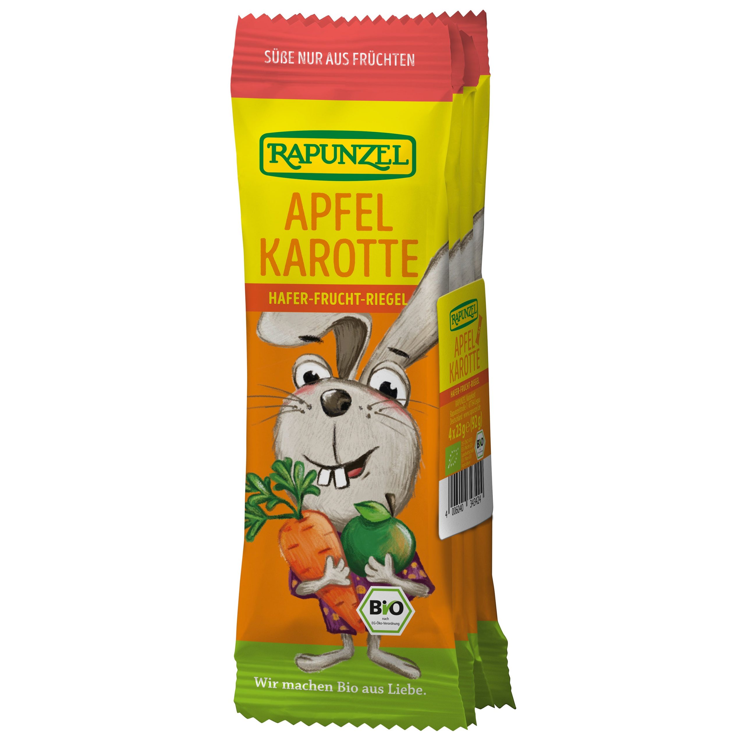 Tyčinka dětská ovesná jablko-mrkev 4 x 23 g BIO   RAPUNZEL Tyčinka dětská ovesná jablko-mrkev 4 x 23 g BIO   RAPUNZEL