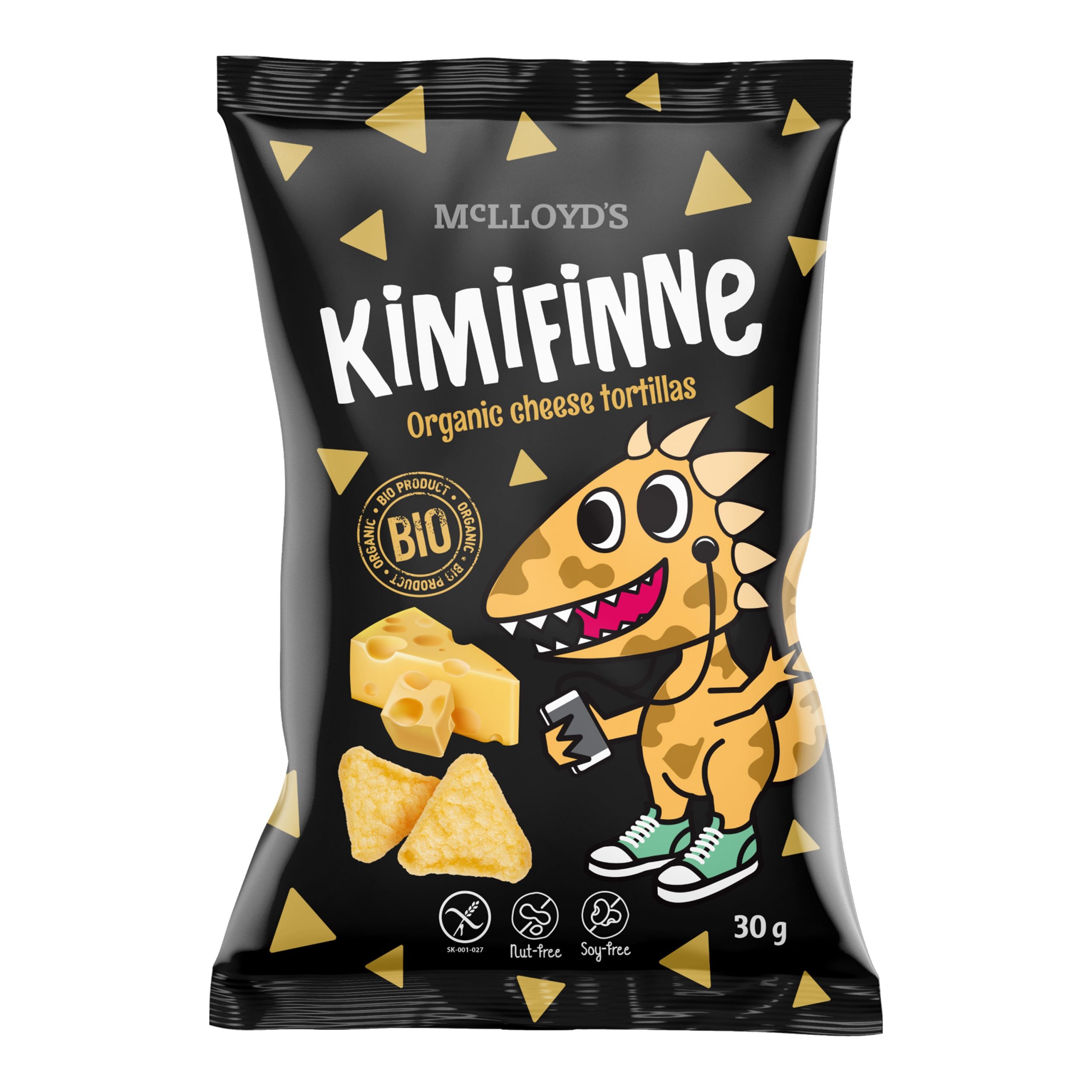 McLLOYD´S Křupky Kimifinne tortilly se sýrem BIO (30 g) McLLOYD´S Křupky Kimifinne tortilly se sýrem BIO (30 g)