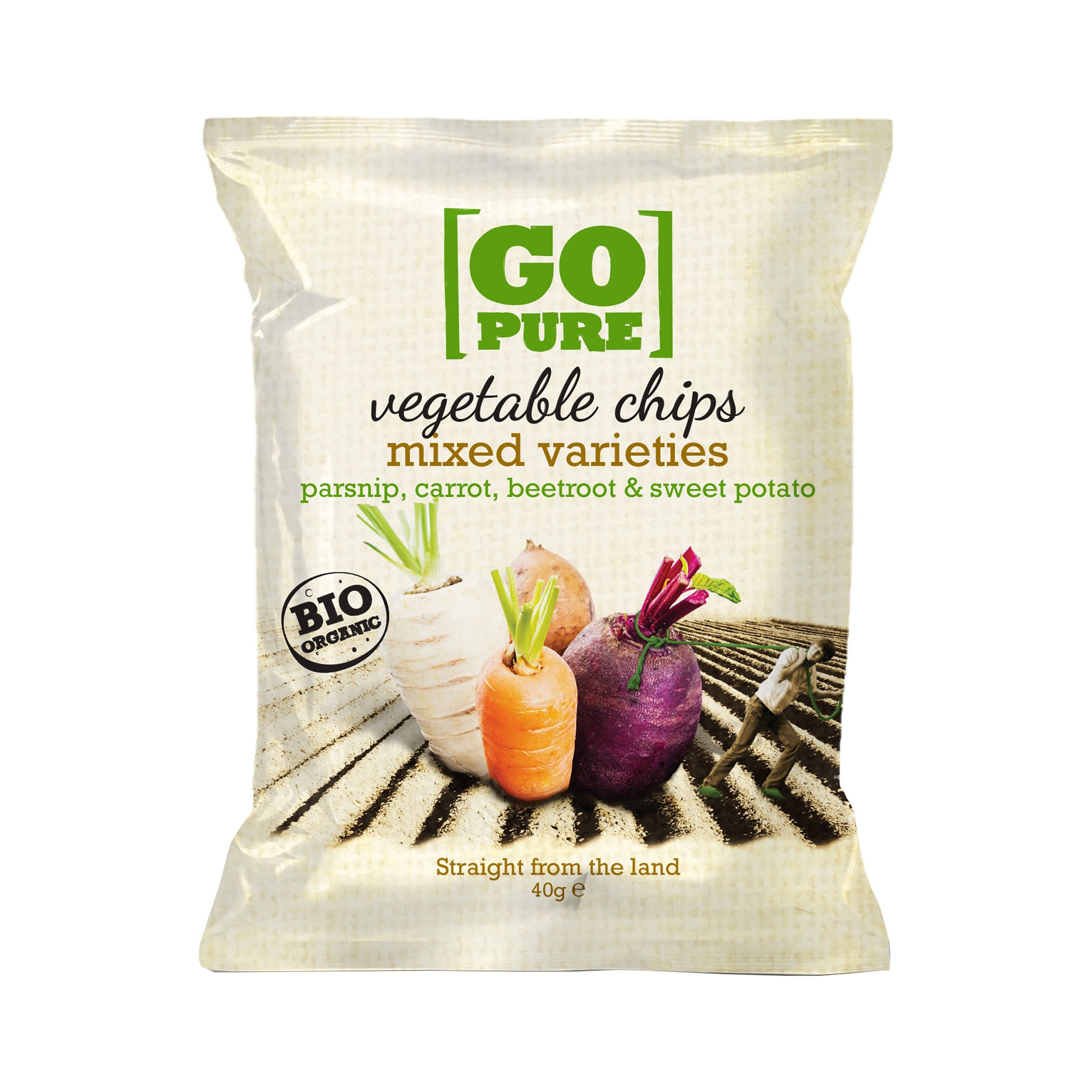 Chipsy zeleninové 40 g BIO   GO PURE Chipsy zeleninové 40 g BIO   GO PURE