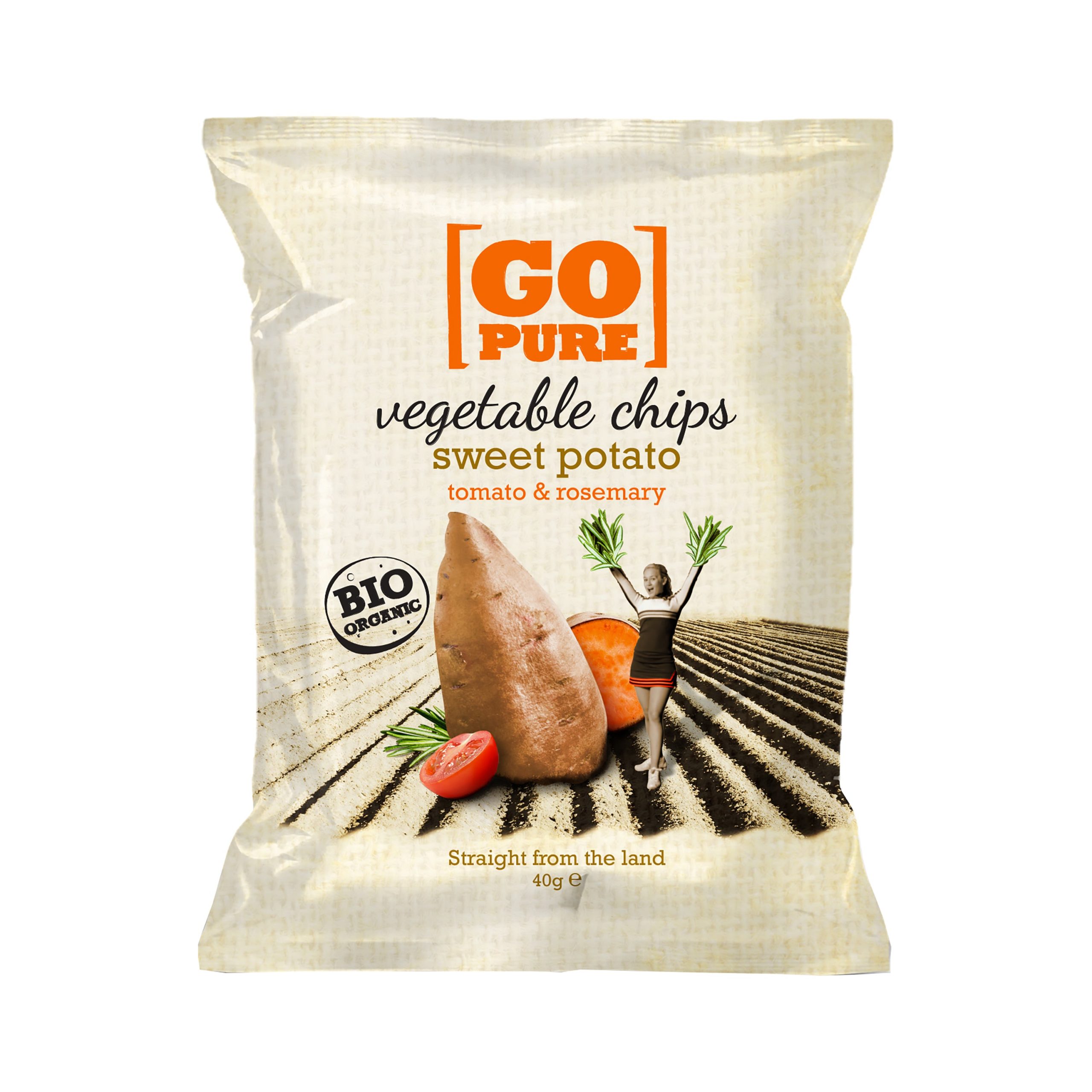 Chipsy batátové s rozmarýnem 40 g BIO   GO PURE Chipsy batátové s rozmarýnem 40 g BIO   GO PURE