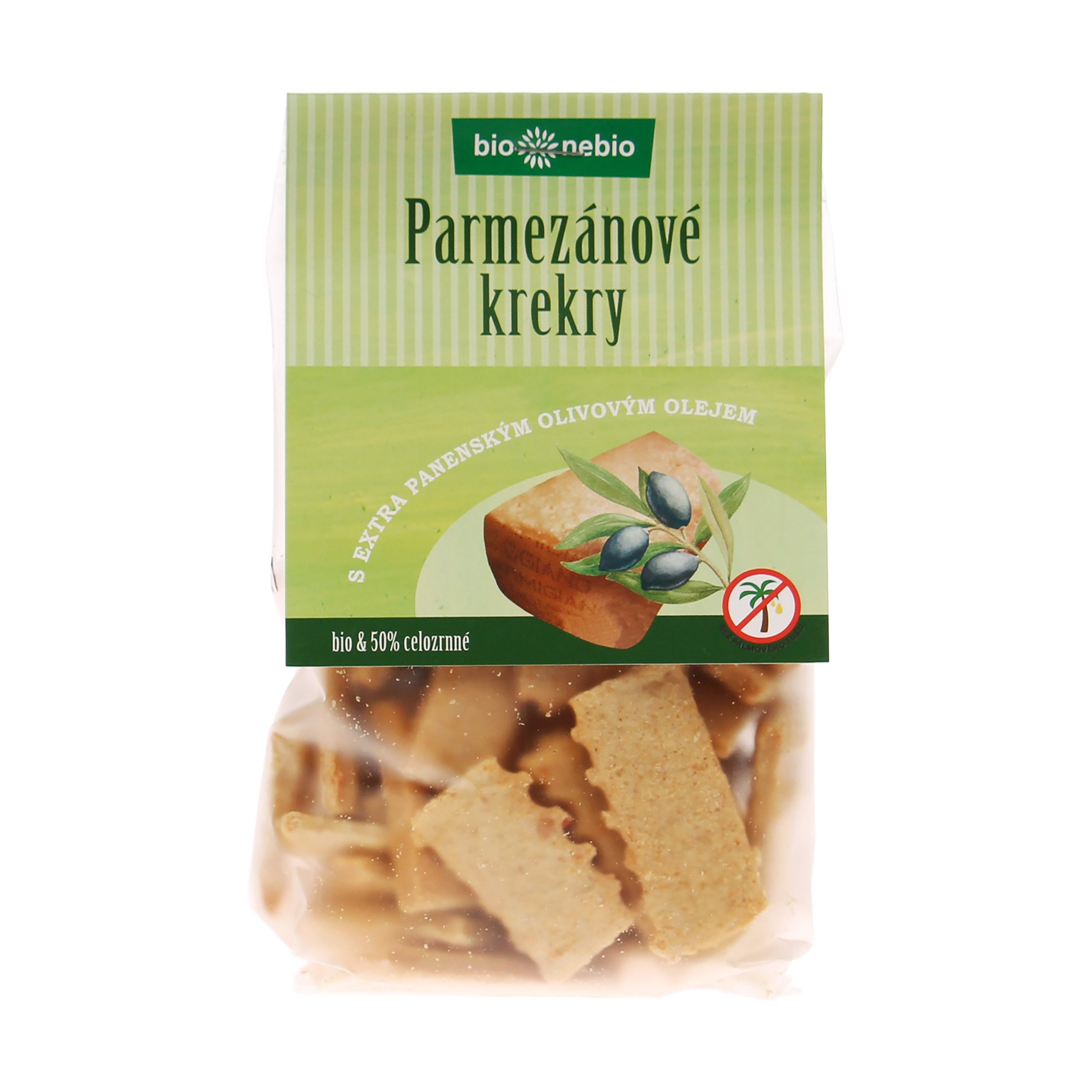 Krekry parmezánové s olivovým olejem 130 g BIO   BIO NEBIO